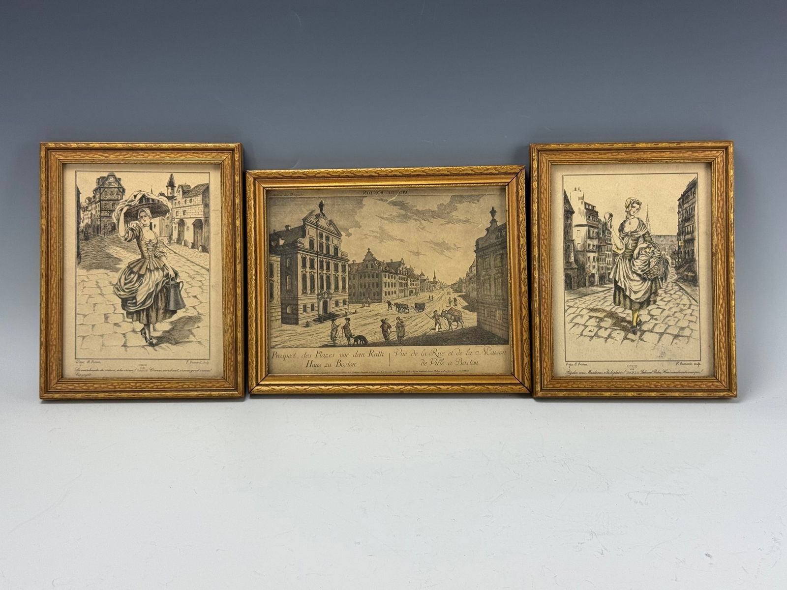 Three Vintage Engraving Framed (1 of 4)