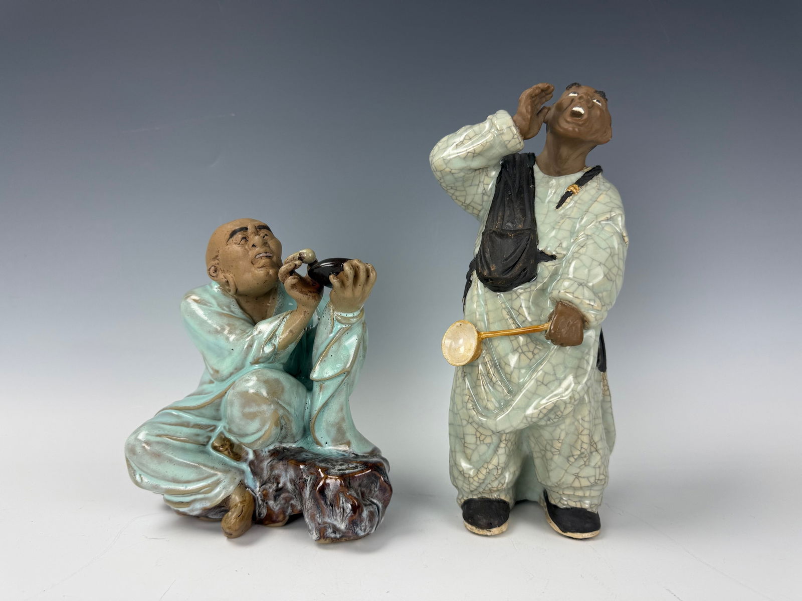 Two Chinese Shiwan Porcelain Figures (1 of 8)