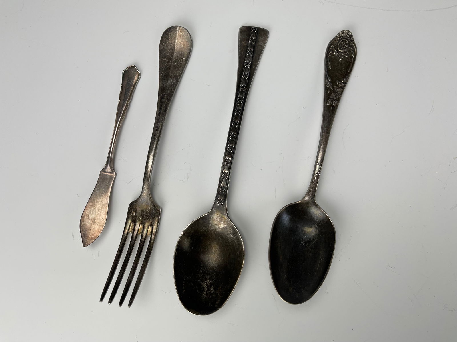 Group of 4 Antique Russia Silver Spoons (1 of 6)