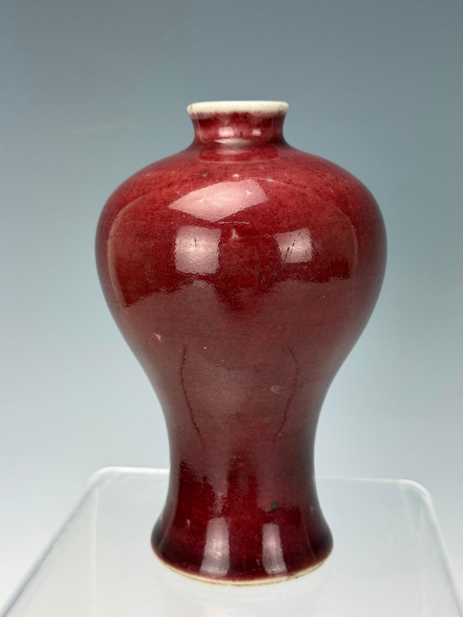 A Chinese Red Glazed Porcelain Meiping Vase (1 of 6)