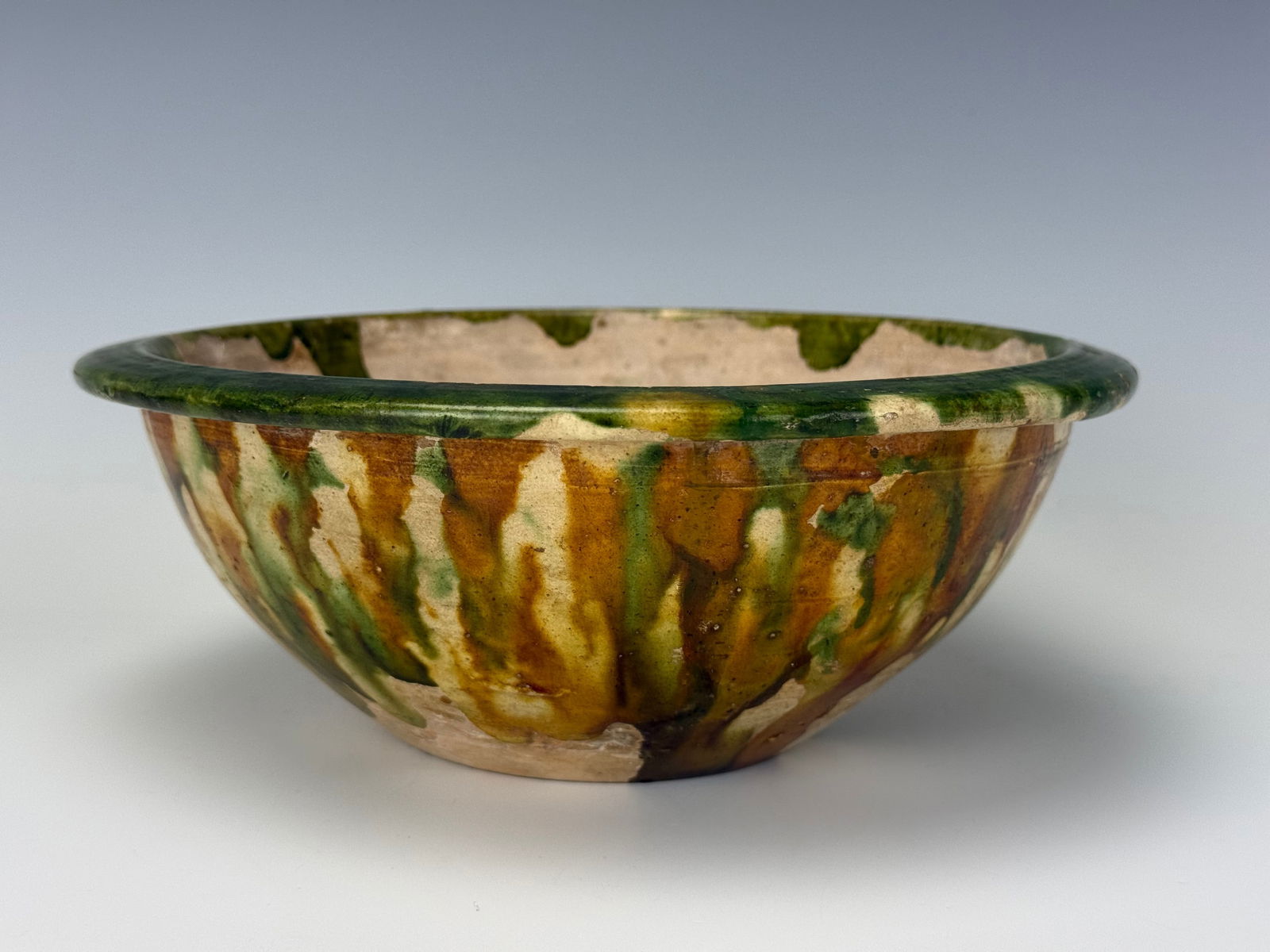 A Chinese Sancai Tricolor Basin (1 of 7)