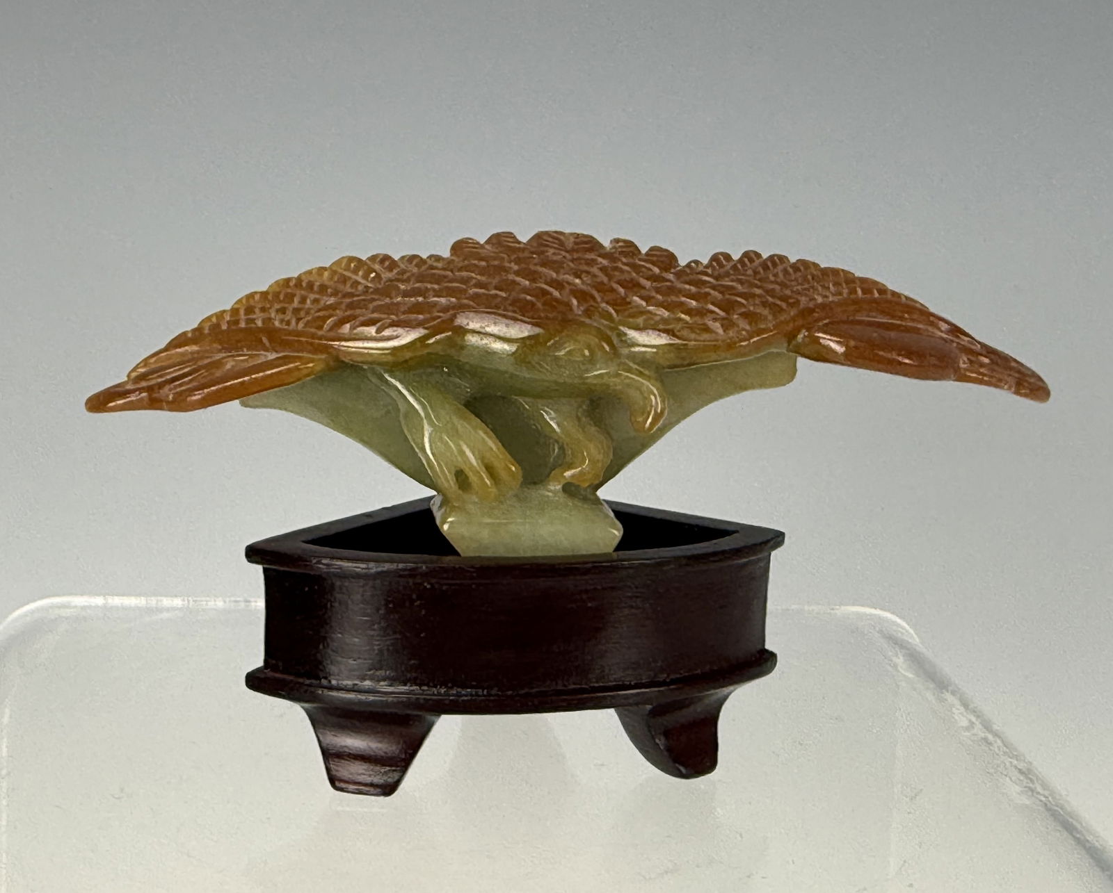 A Chinese Carved Jadeite Eagle Statue (1 of 4)
