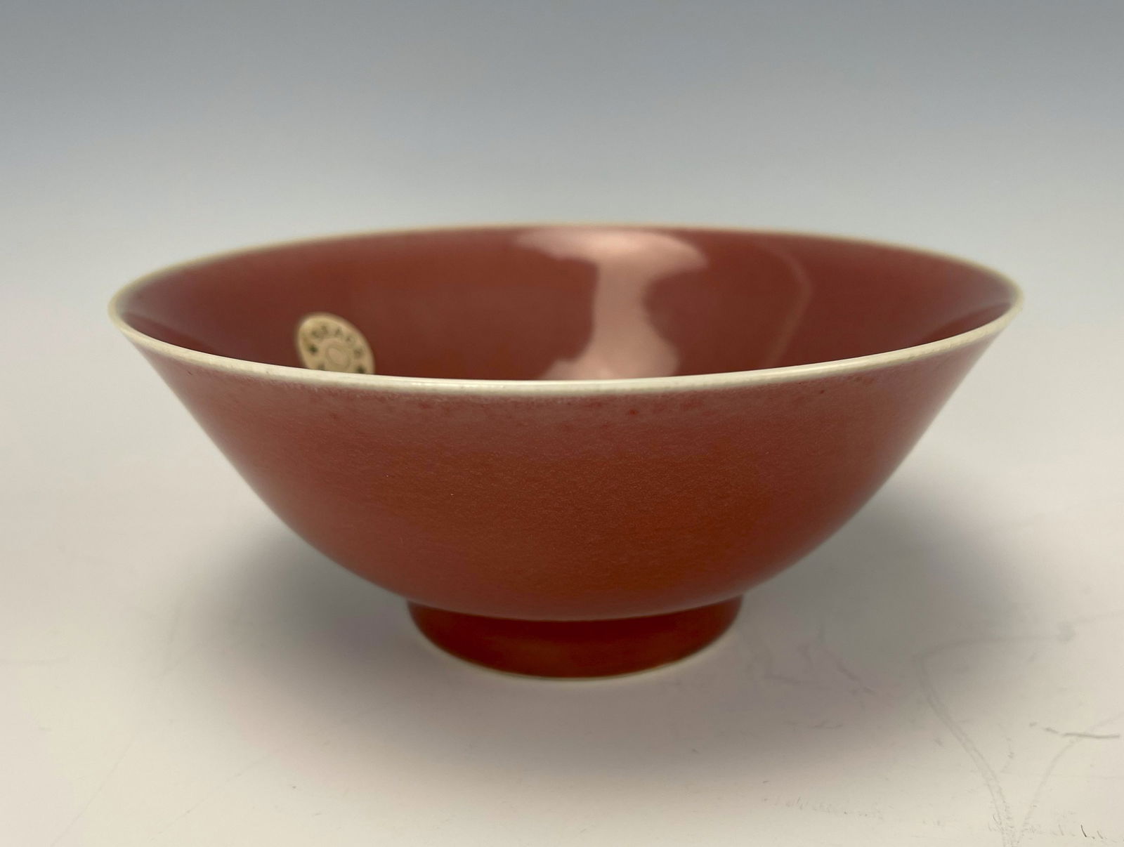 A Chinese Red Glazed Porcelain Bowl Daoguang Mark (1 of 5)