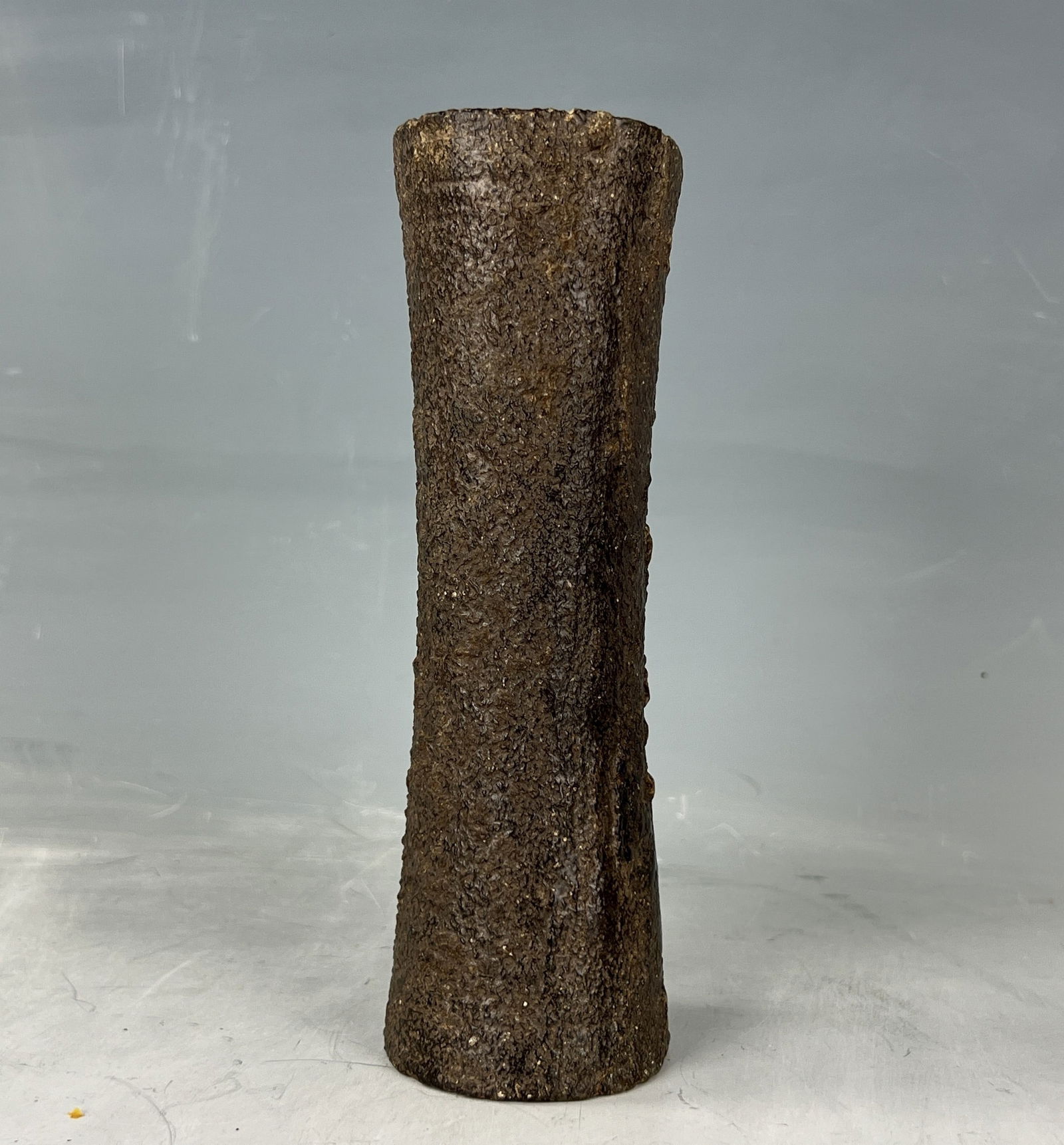 A Chinese Archaic Celadon Jade Carved CONG Tube (1 of 7)