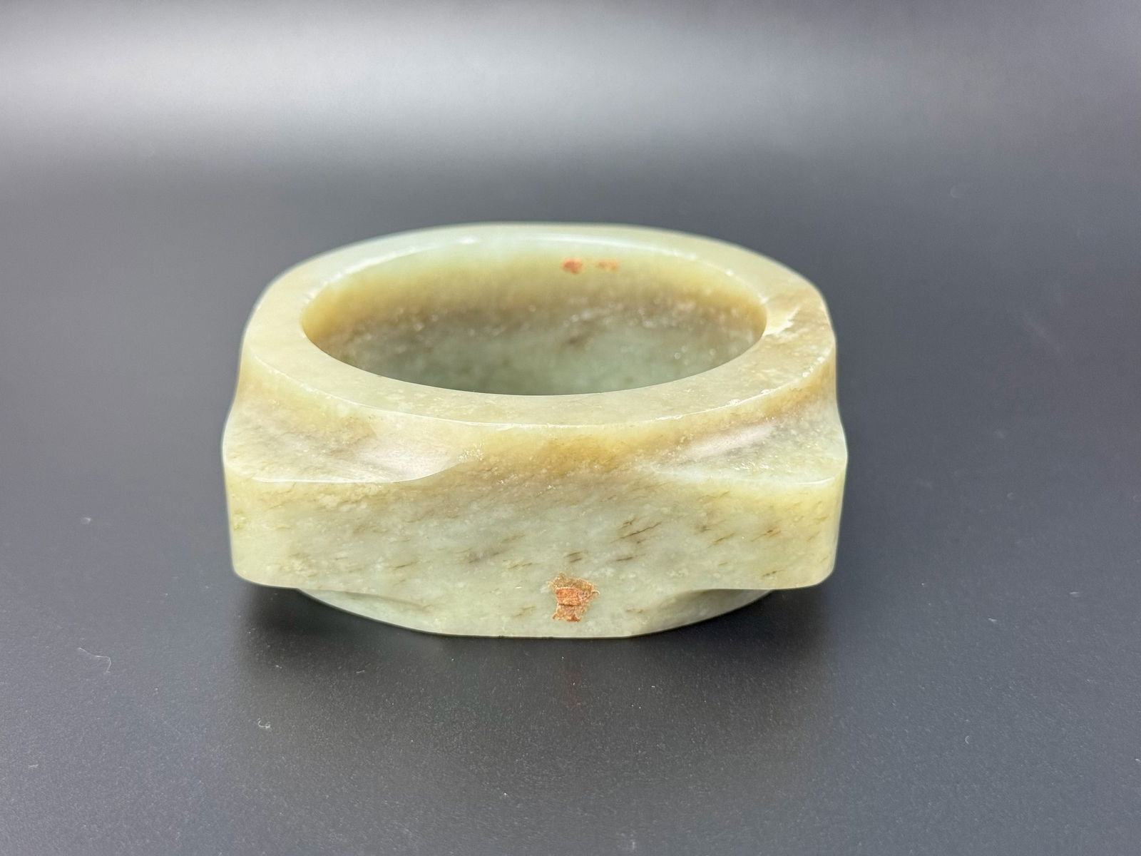 Chinese Celadon Jade Carved CONG Tube,in original box, size 8 x 3 cm.Preview from Feb 23rd to 27th (1 of 7)