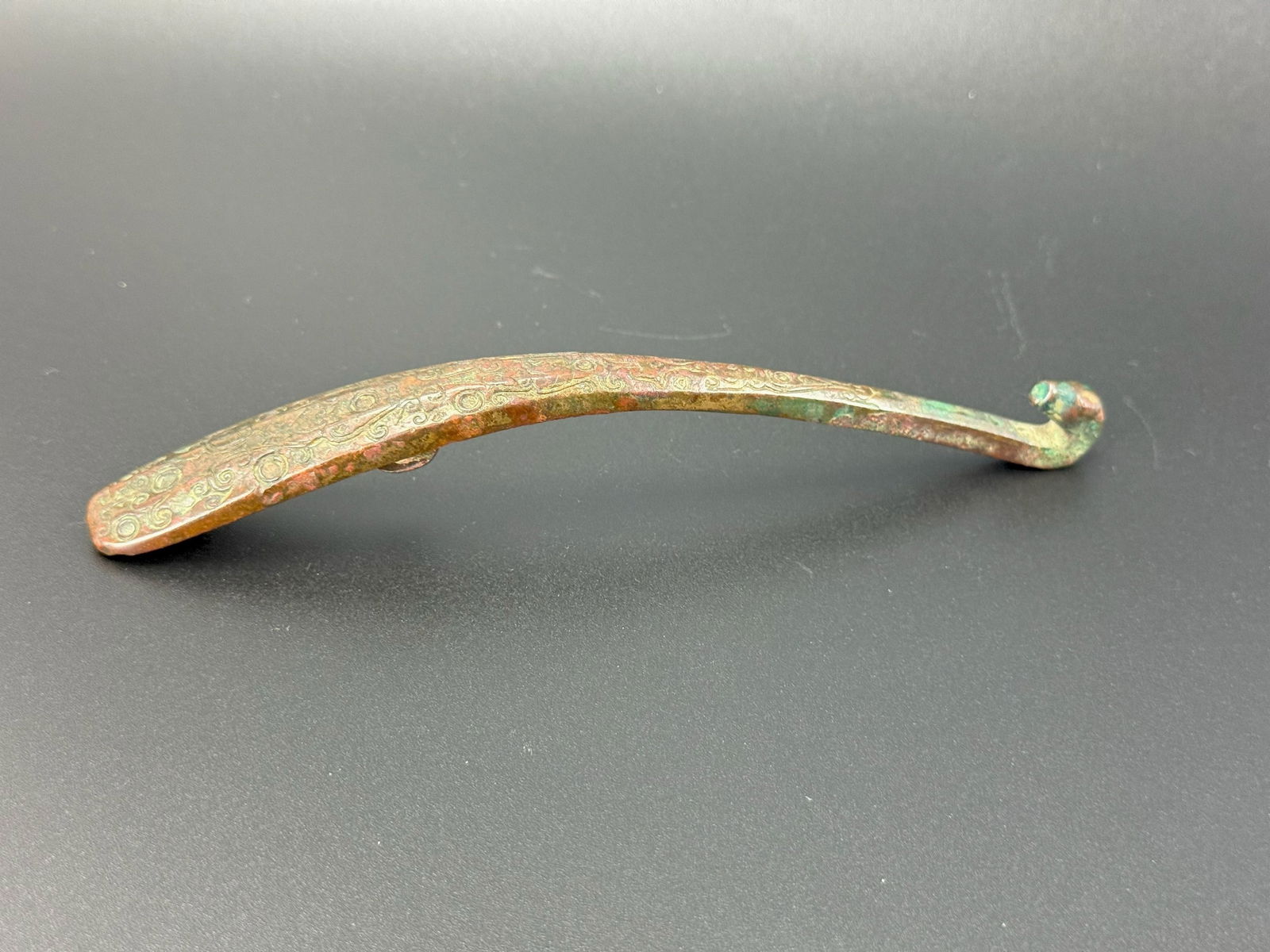 Chinese Bronze Cast Belt Buckle, in the original box,L 14.5cm(5.7 in.).Preview from Feb 23rd to 27th (1 of 7)