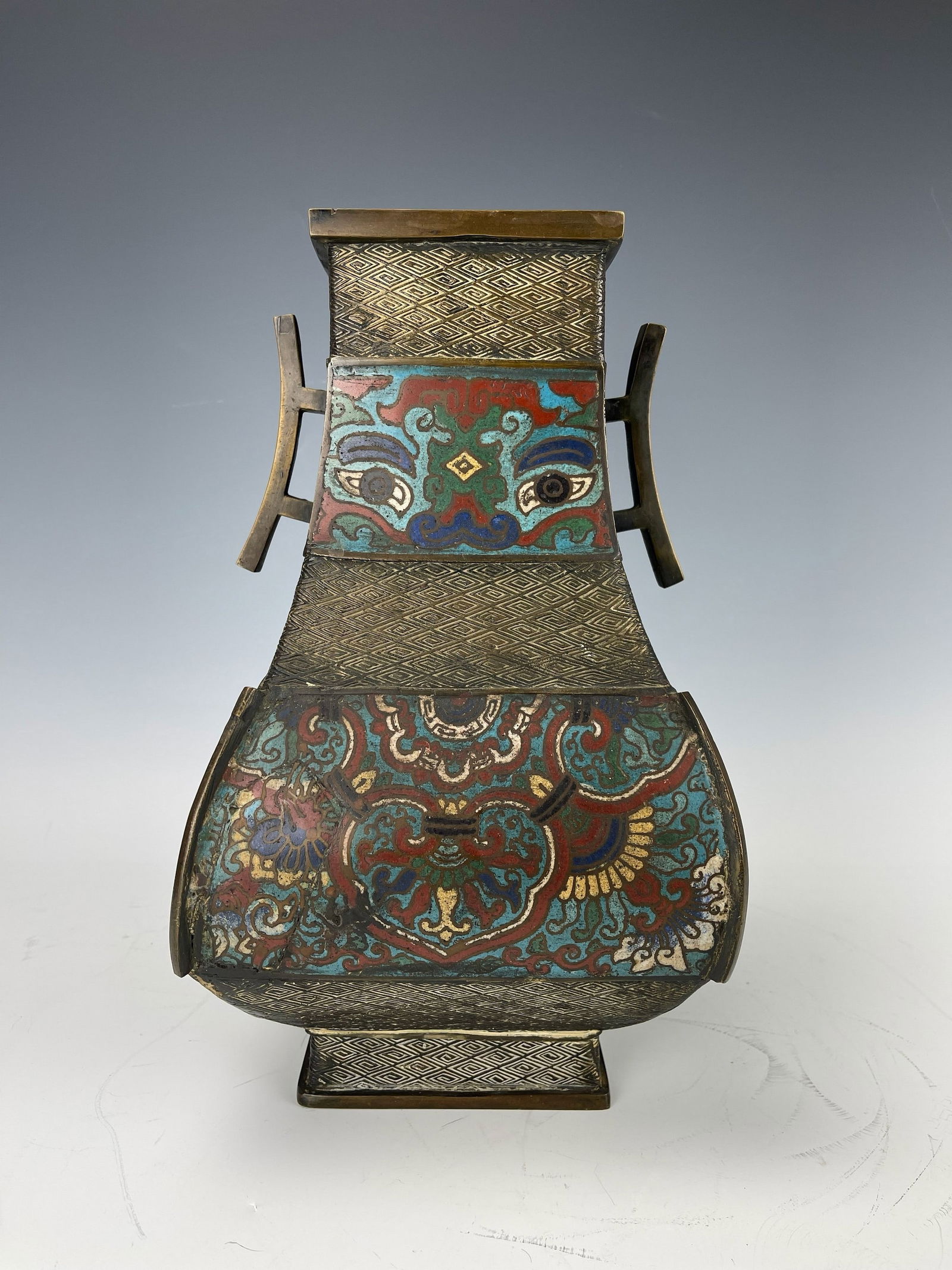 Antique Asian Bronze Champleve Vase (1 of 6)