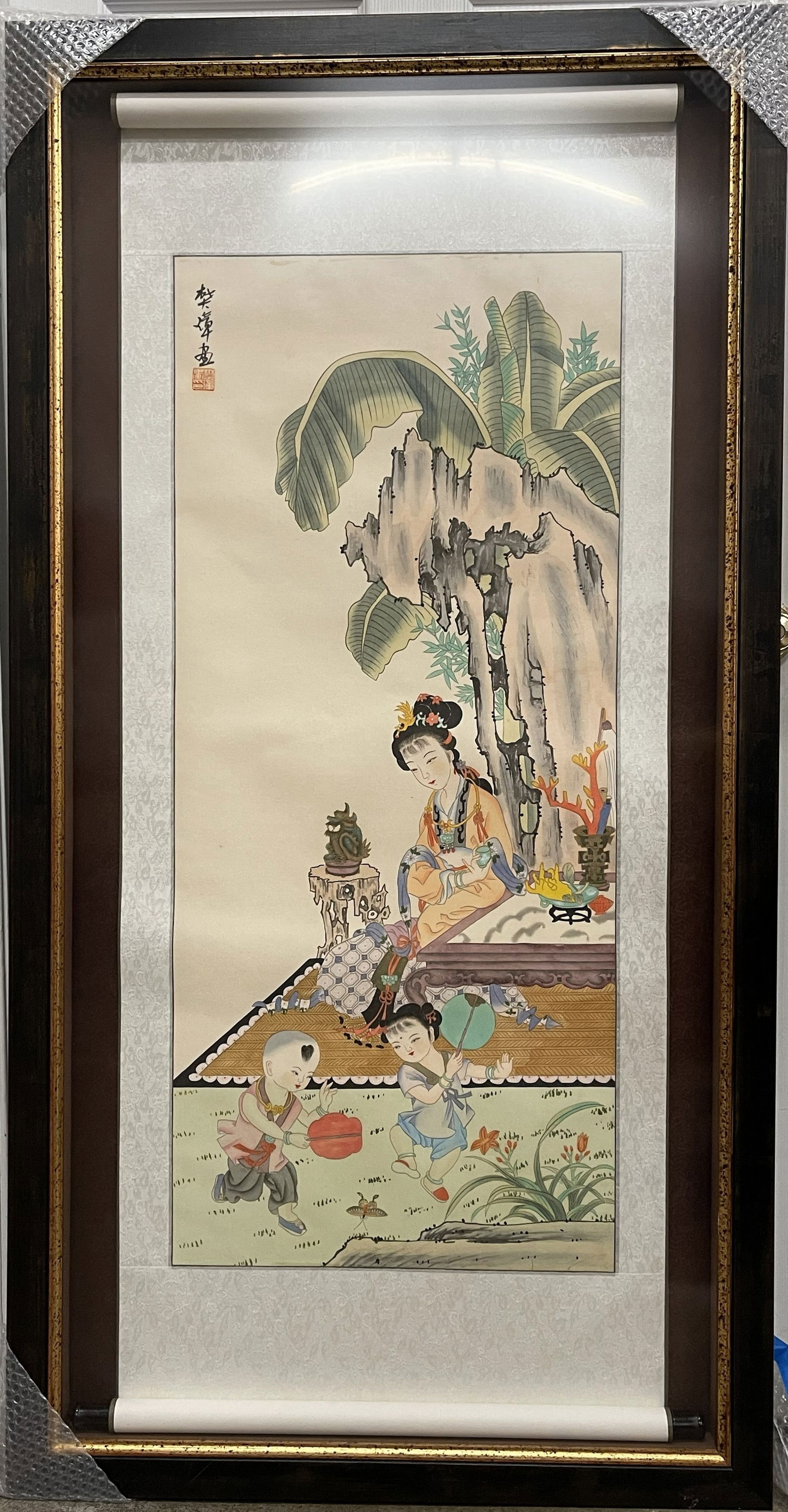 Fan Zhang(1942-) Chinese Painting of Lady (1 of 4)