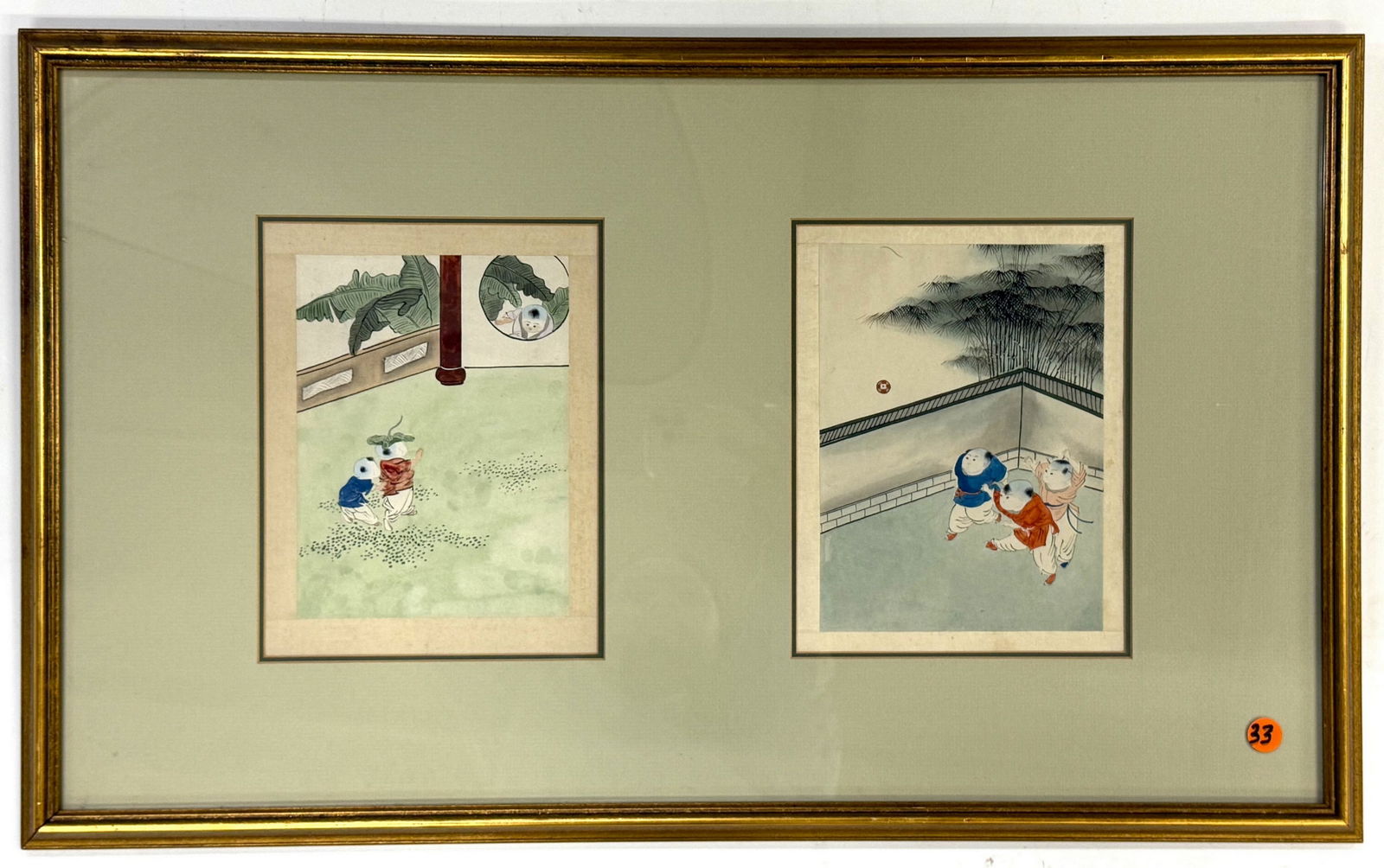 Two Chinese Painting Ink and Color On Paper (1 of 3)