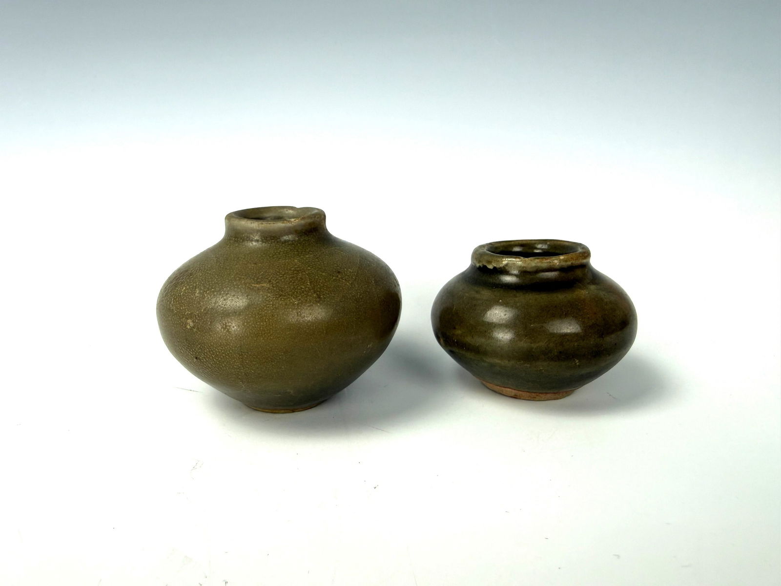Two Chinese Yuan Dynasty Celadon Porcelain Small Jars (1 of 3)