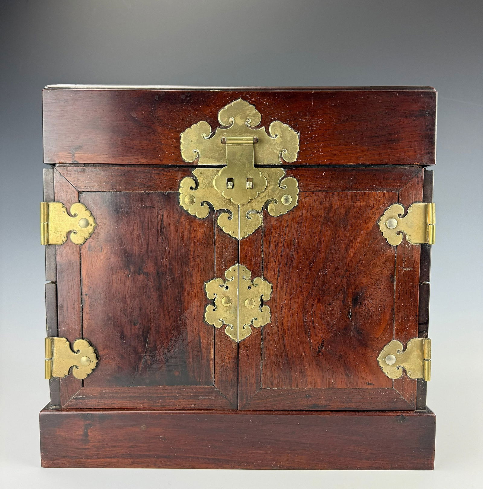 Chinese Rosewood Trunk with Copper Accessories (1 of 9)