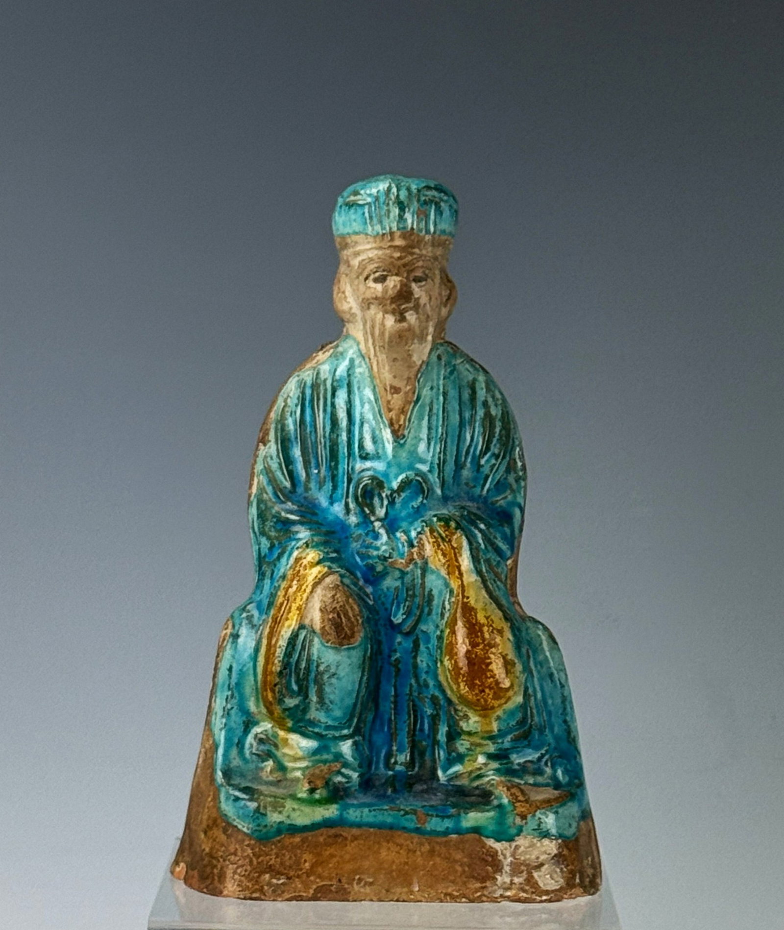 A Chinese Glazed Porcelain Figure: A Chinese Glazed Porcelain Figure, H19.5cm (7.7in) .Preview from Apr 20th to 24th from 1:00 PM TO 5:00 PM Eastern Time, Location: 15229 Display Court, Rockville, MD 20850.