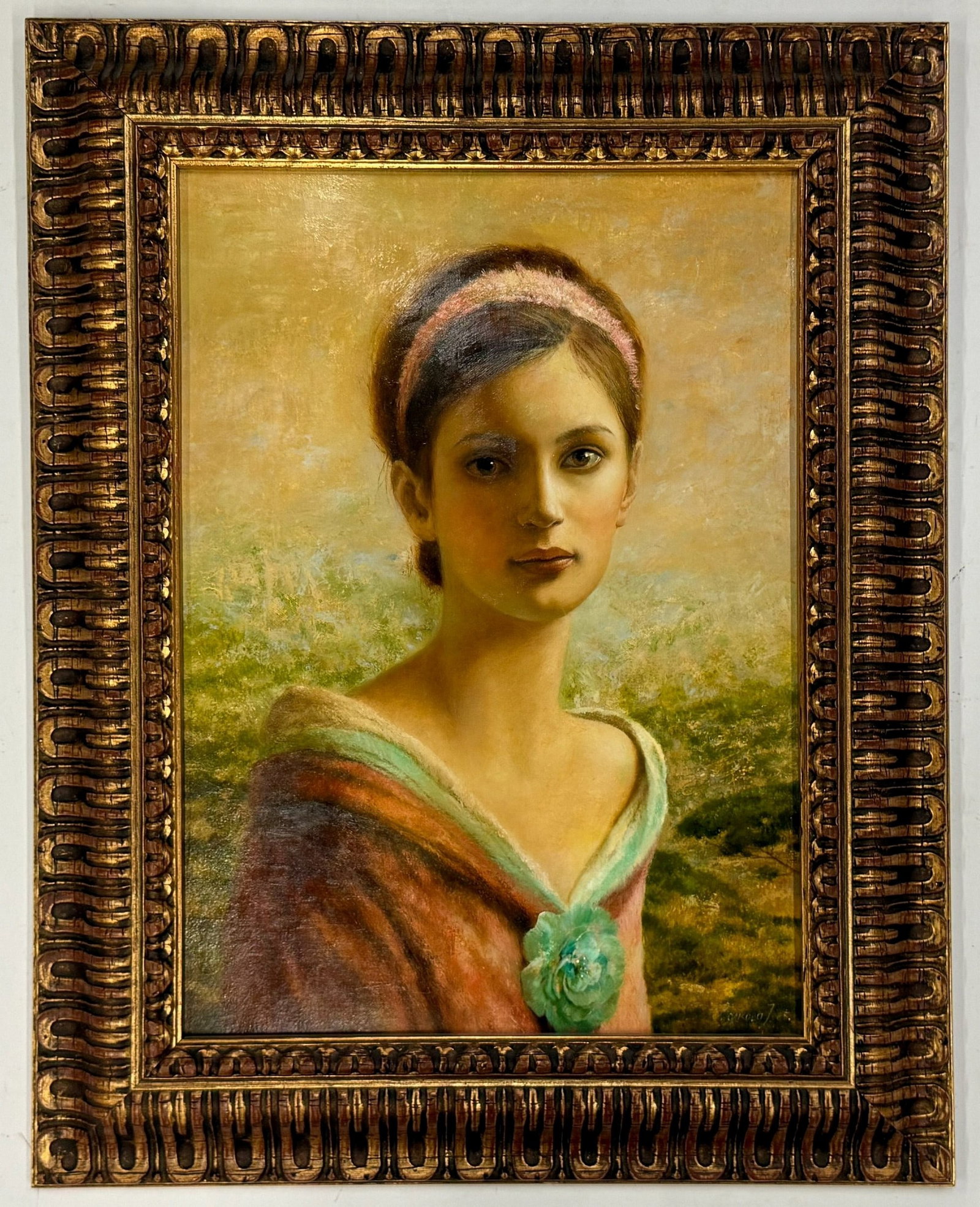 Framed Oil Painting On Canvas Signed (1 of 4)