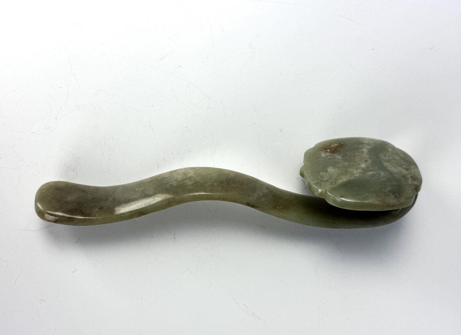 Chinese Carved Jade Ruyi Sceptre (1 of 6)