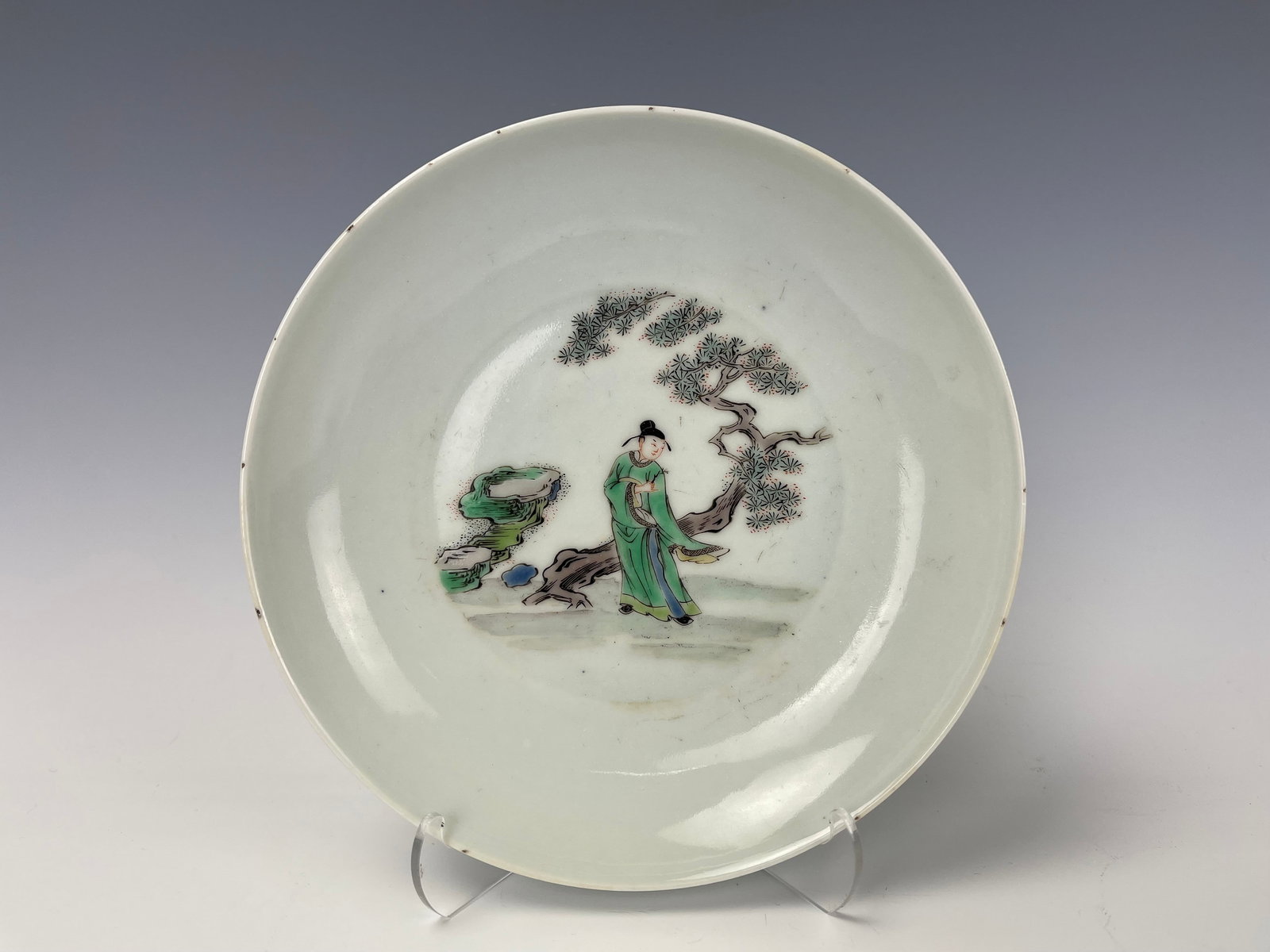 Qing Dynasty Famille Verte Porcelain Saucer Dish Xuande Mark (1 of 3)