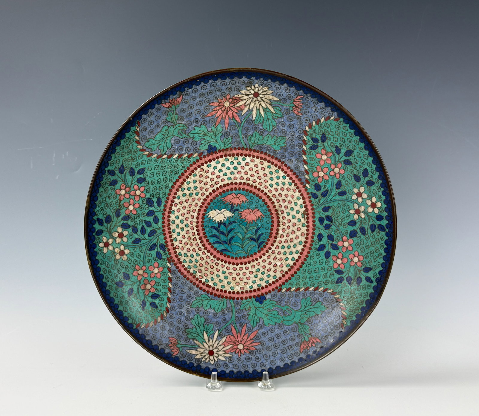 A Vintage Japanese Cloisonne Brass Plate (1 of 4)