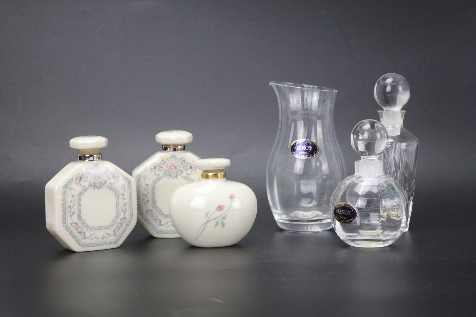 2 Pieces Vintage Lenox Fragrance Bottle Made ofFull Lead Crystal, 1 Vase H12cm(4.7in), and 3 (1 of 5)