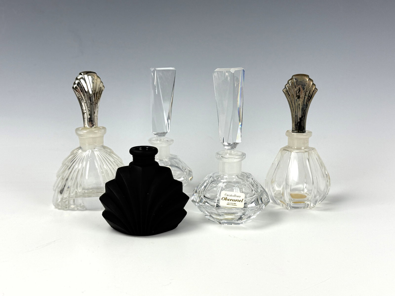 4 Crystal Perfume Bottle Made by Cristallerie Oberursel in Germany. H12cm(4.7in). Preview from Apr (1 of 6)