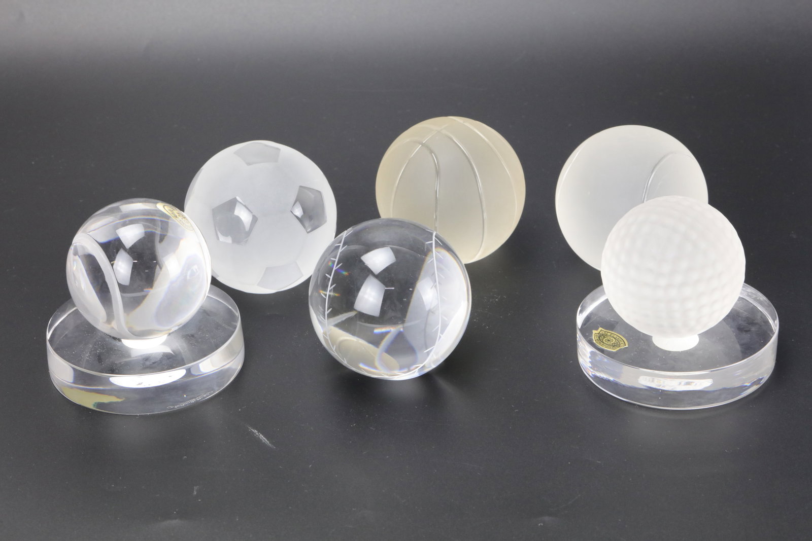 6 Pieces Vintage Crystal Balls made by Val Saint Lambert in Belgium. D6cm(2.4in). Preview from Apr (1 of 6)