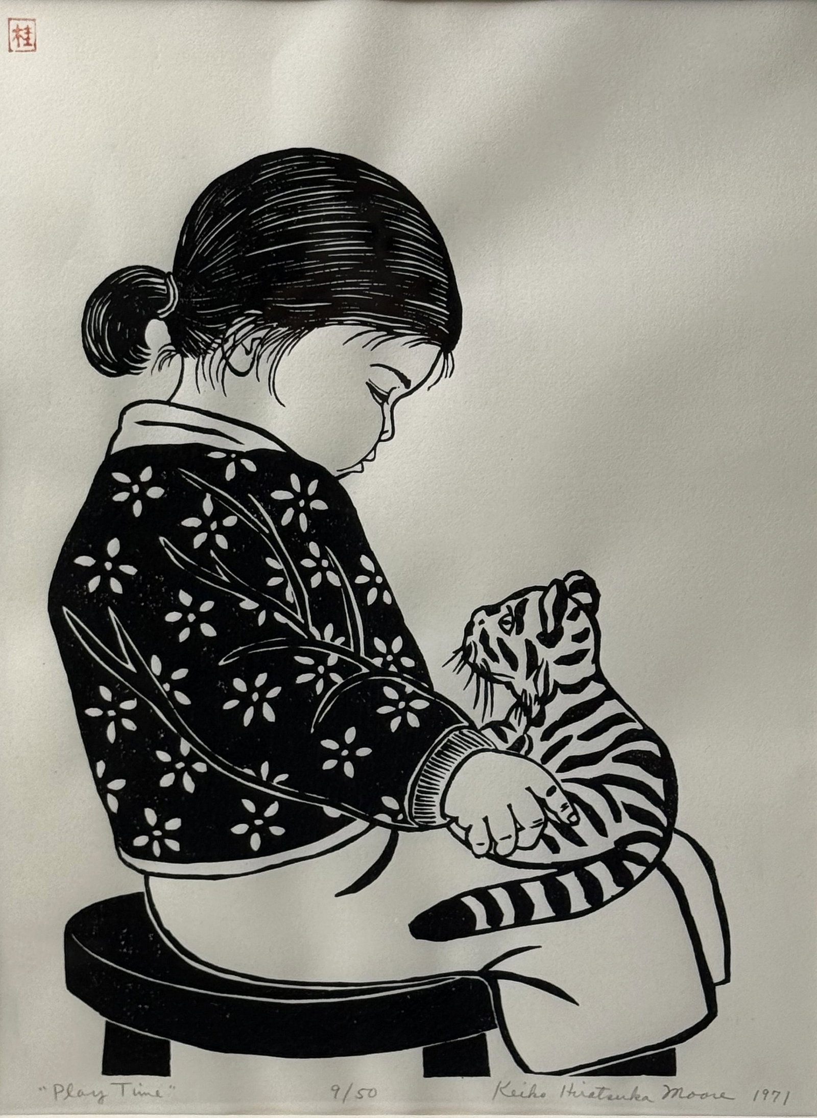 Japanese Woodblock Print by Keiko Hiratsuka Moore (1 of 4)