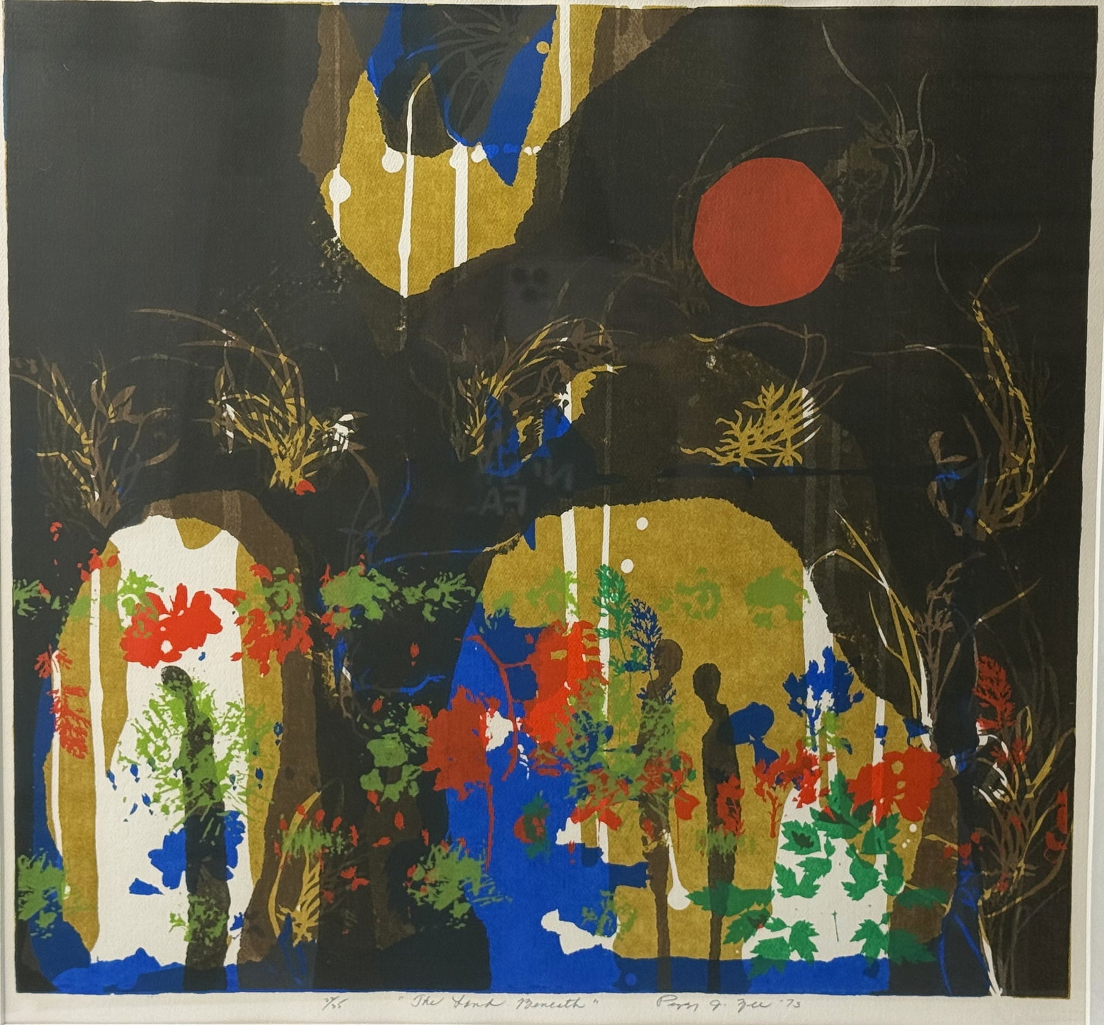 Peggy G. Zee Framed Serigraph The Land Beneath (1 of 3)
