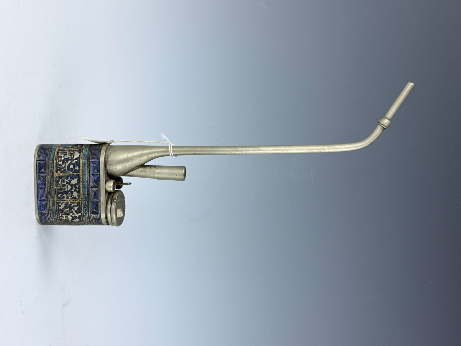 Chinese Paktong Cloisonne Enamel Water Pipe (1 of 5)