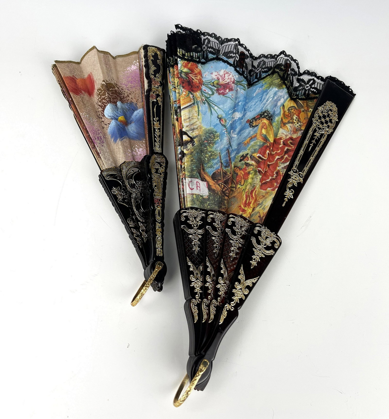 Three Vintage Folding Fans (1 of 8)