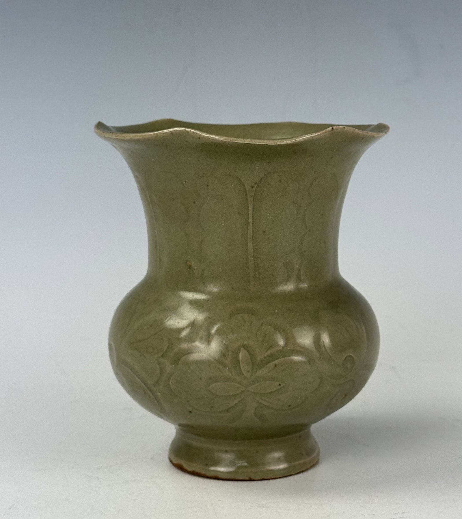 Chinese Yaozhou Porcelain Vase with Floral Mouth (1 of 5)