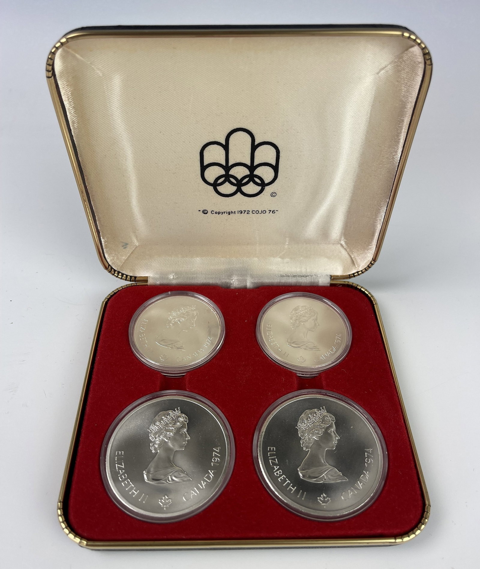 Set of 4 Canada Olympic?1976?Silver Coins Uncirculated (1 of 4)