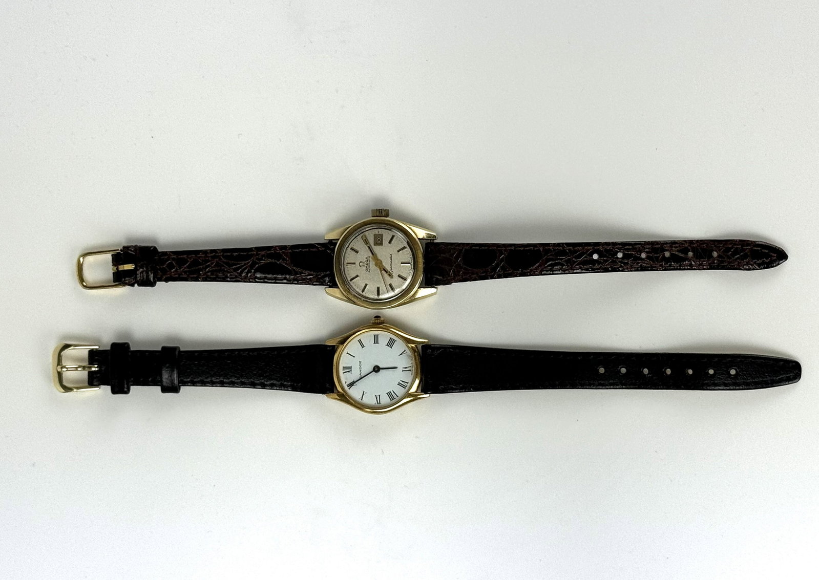 Two Vintage Watch Wristwatches Omoga and Sandoz Swiss Watch (1 of 5)