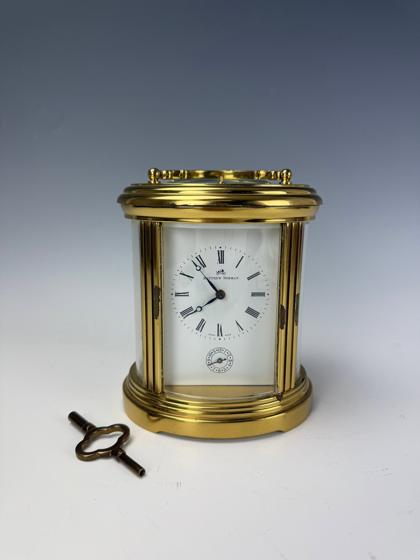 Vintage Matthew Norman Brass Cased Carriage Clock (1 of 7)