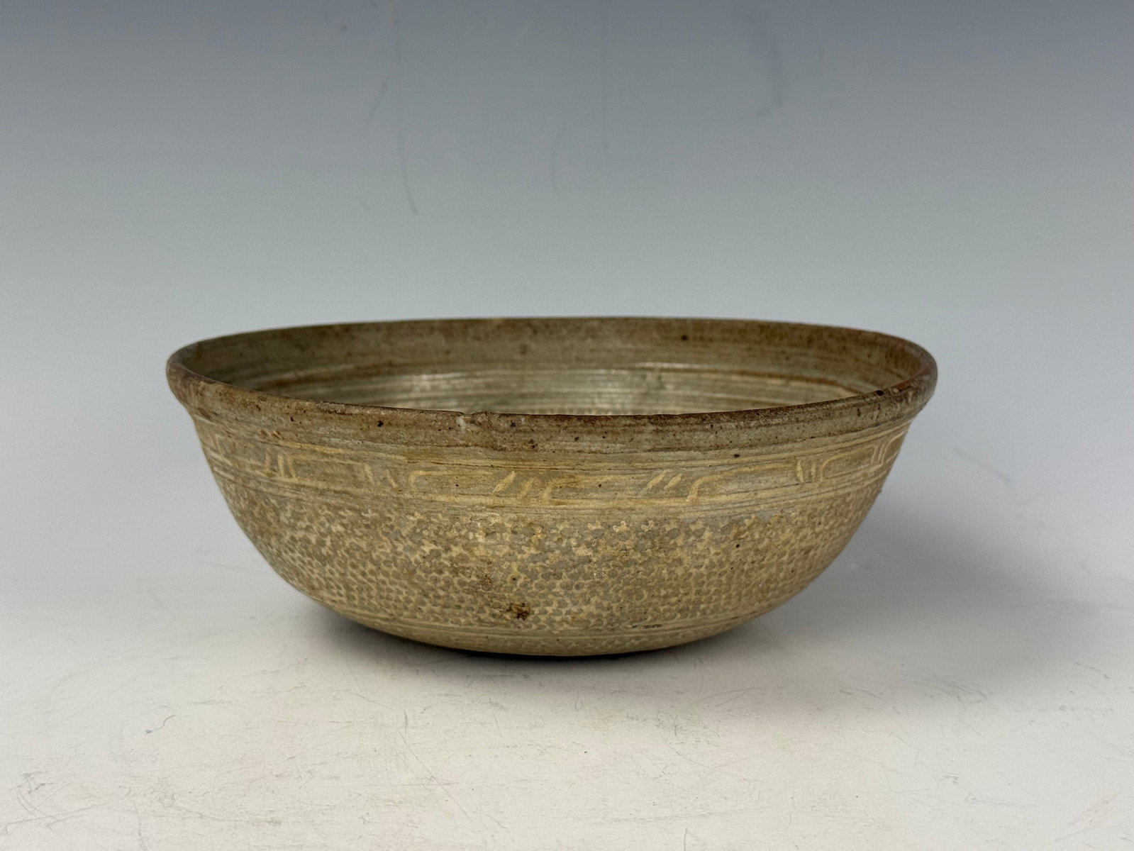 An Antique Korean Ceramic Buncheong Bowl (1 of 7)