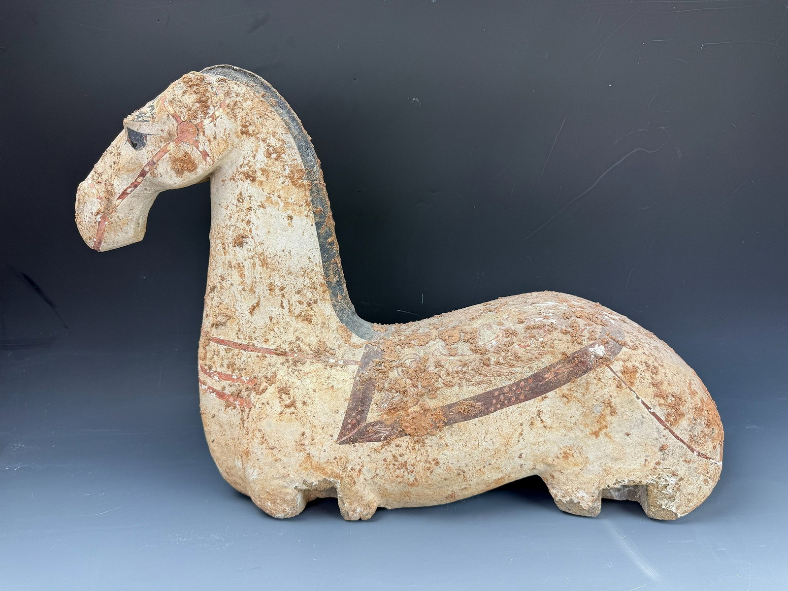 A Large Chinese Han Dynasty Pottery Horse (1 of 7)