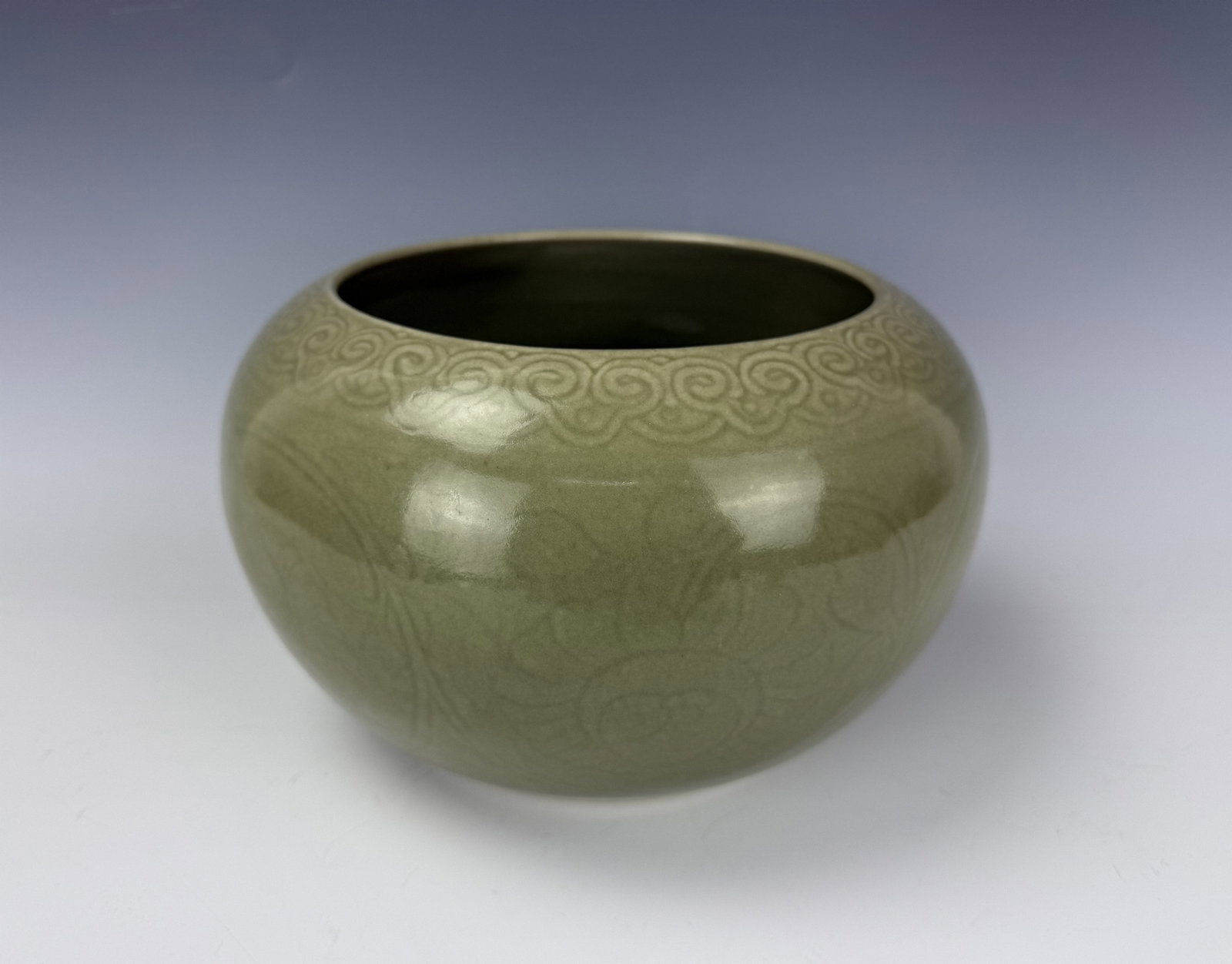 Chinese Celadon Glazed Porcelain Bowl with Incised Decoration (1 of 5)