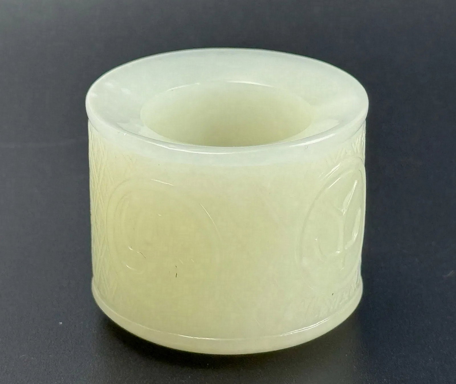 Chinese Carved Character Jade Archer Ring (1 of 6)
