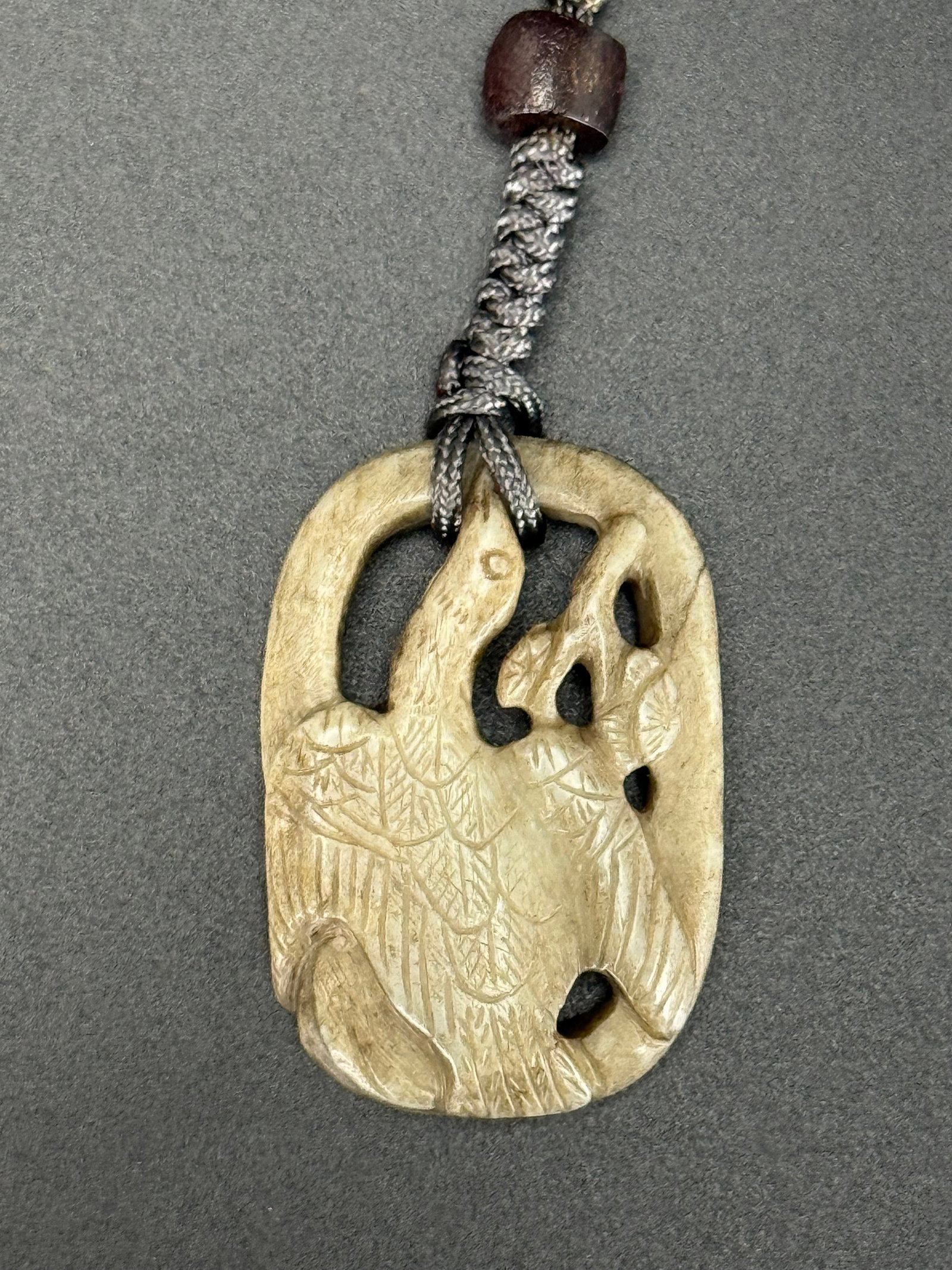 A Chinese Carved Wild Goose Jade Pendant (1 of 2)