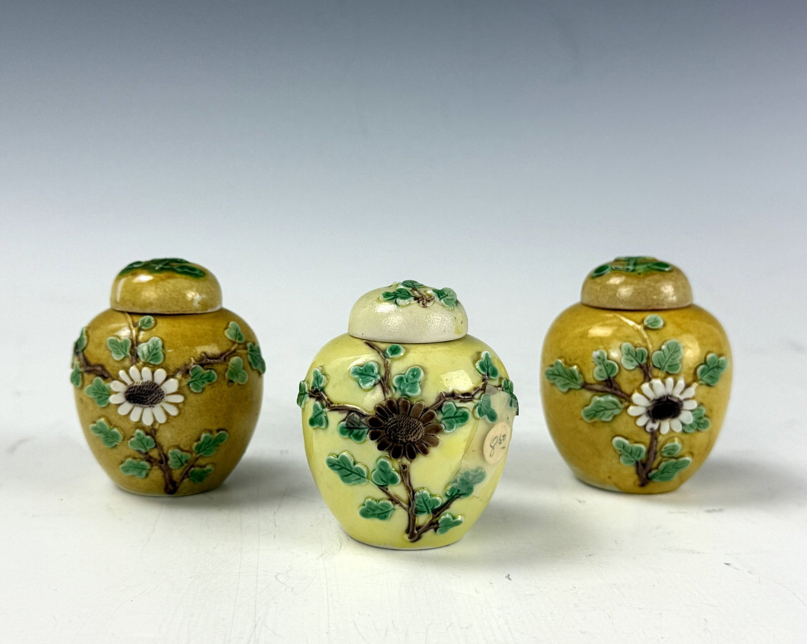 Three Small Chinese Porcelain Jars Lidded (1 of 5)