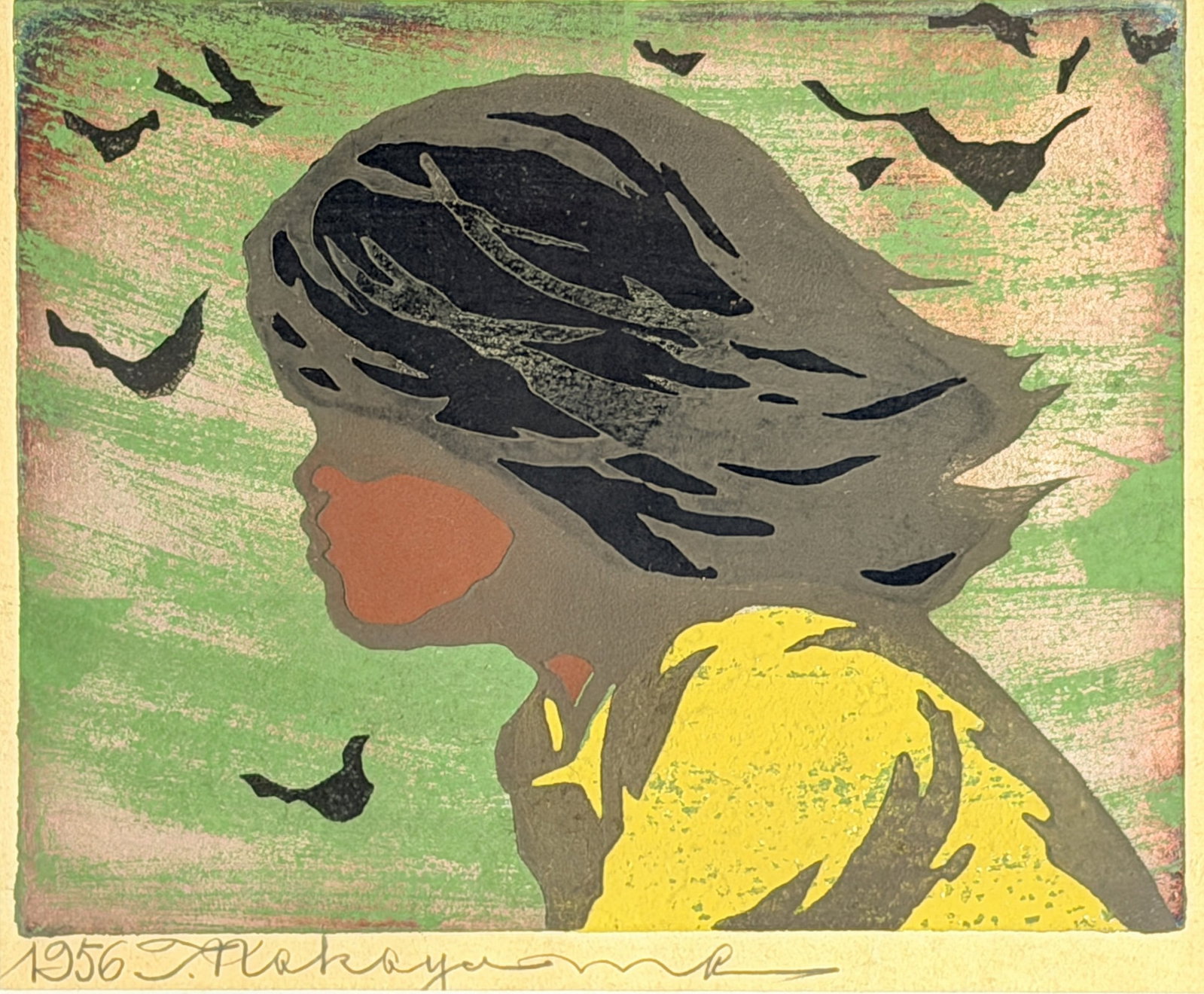 Tadashi Nakayama "Windy" Woodblock (1 of 3)