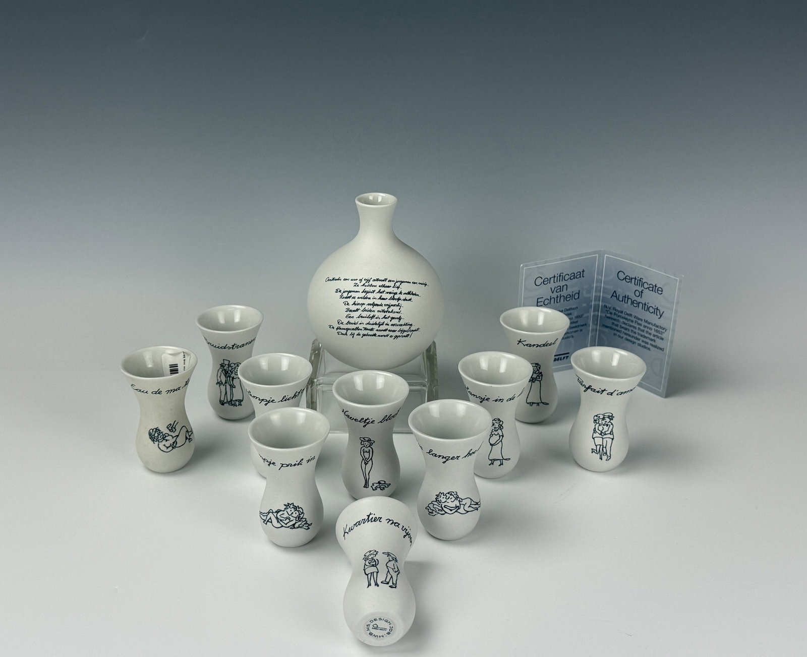 Royal Delft Liqueur Set 11 PCS With Certificate