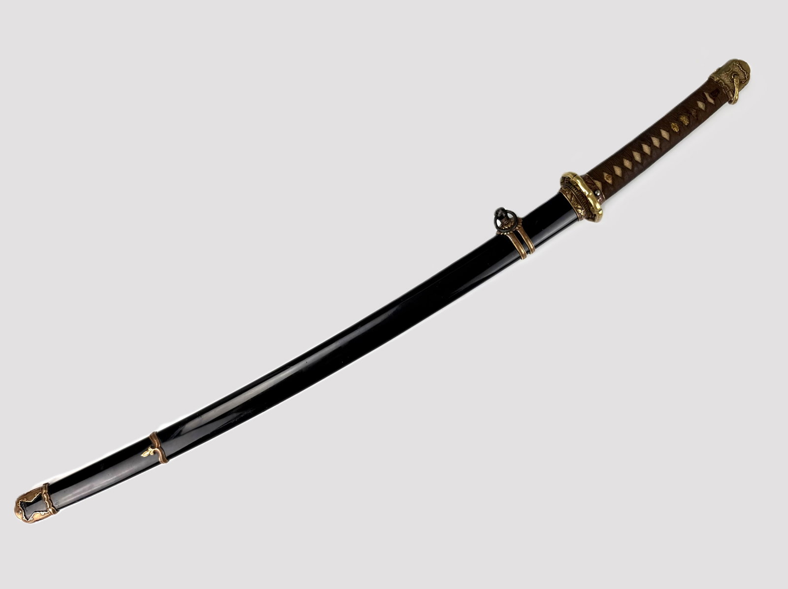 Original WWII Japanese Navy Officer Gunto Katana Samurai Sword with Scabbard (1 of 10)