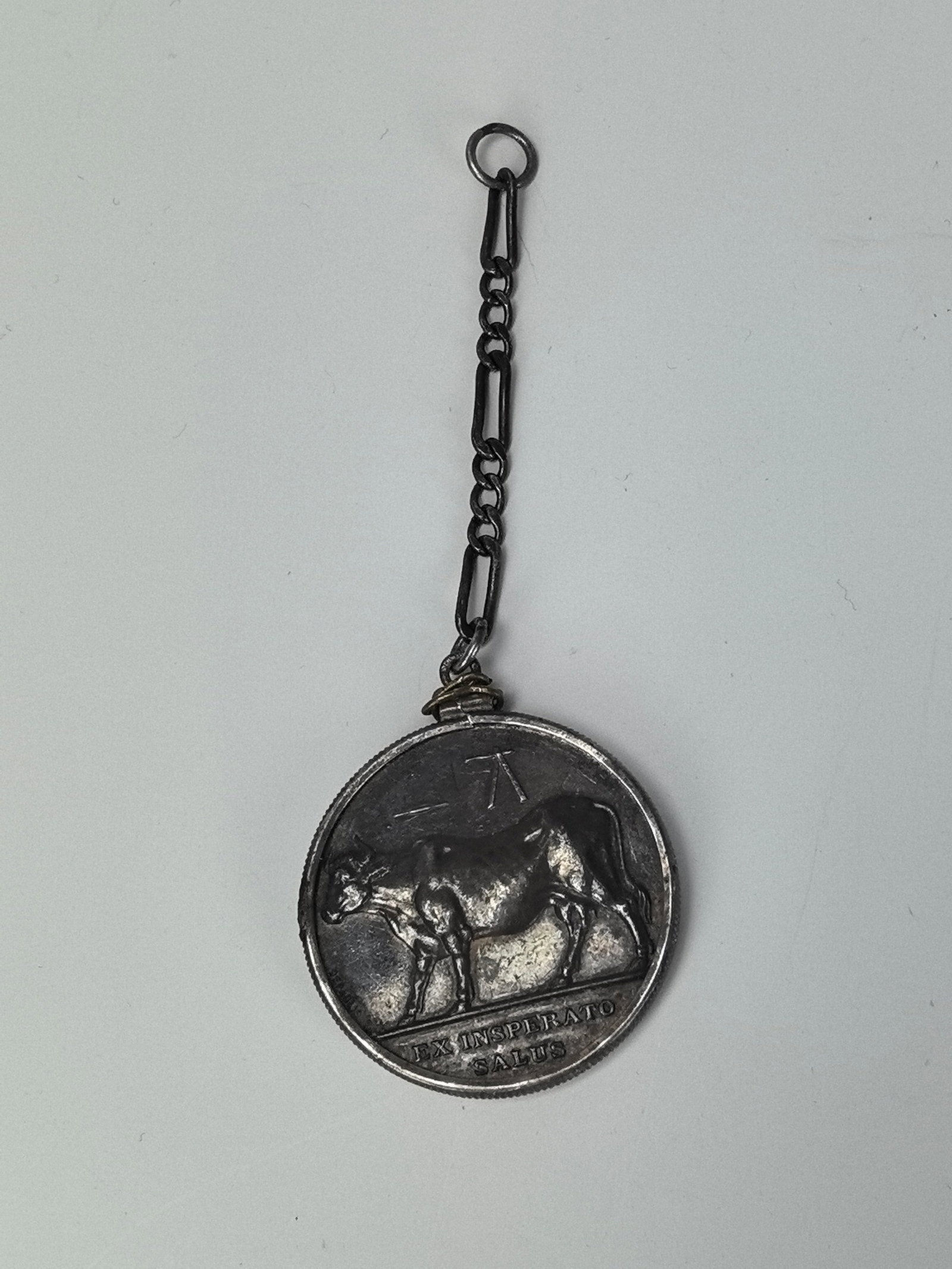 1814 FRANCE Agriculture Medicine Agriculture COW FRENCH Old Silver Medal