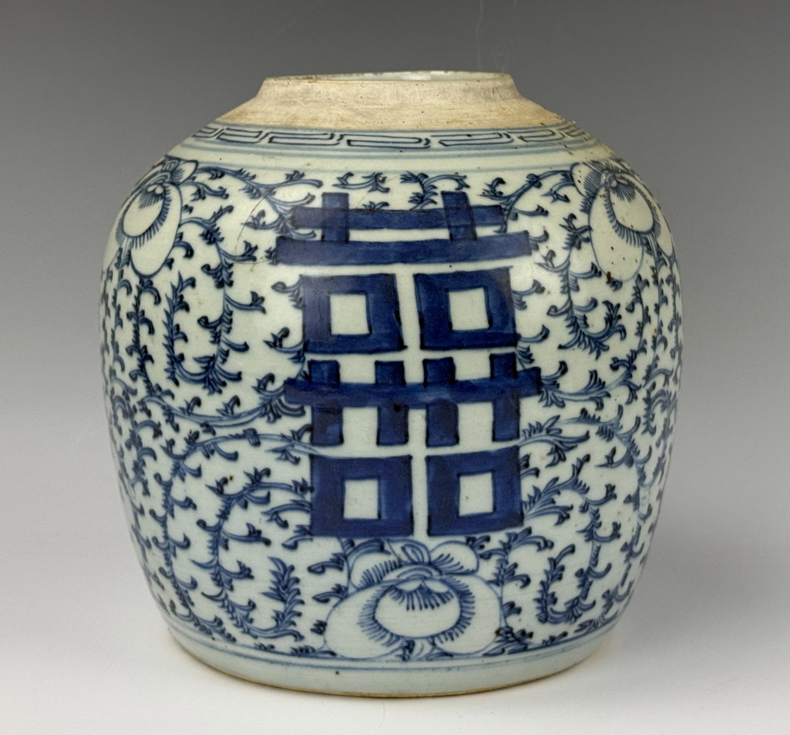 Antique Chinese Blue and White Porcelain Jar (1 of 5)