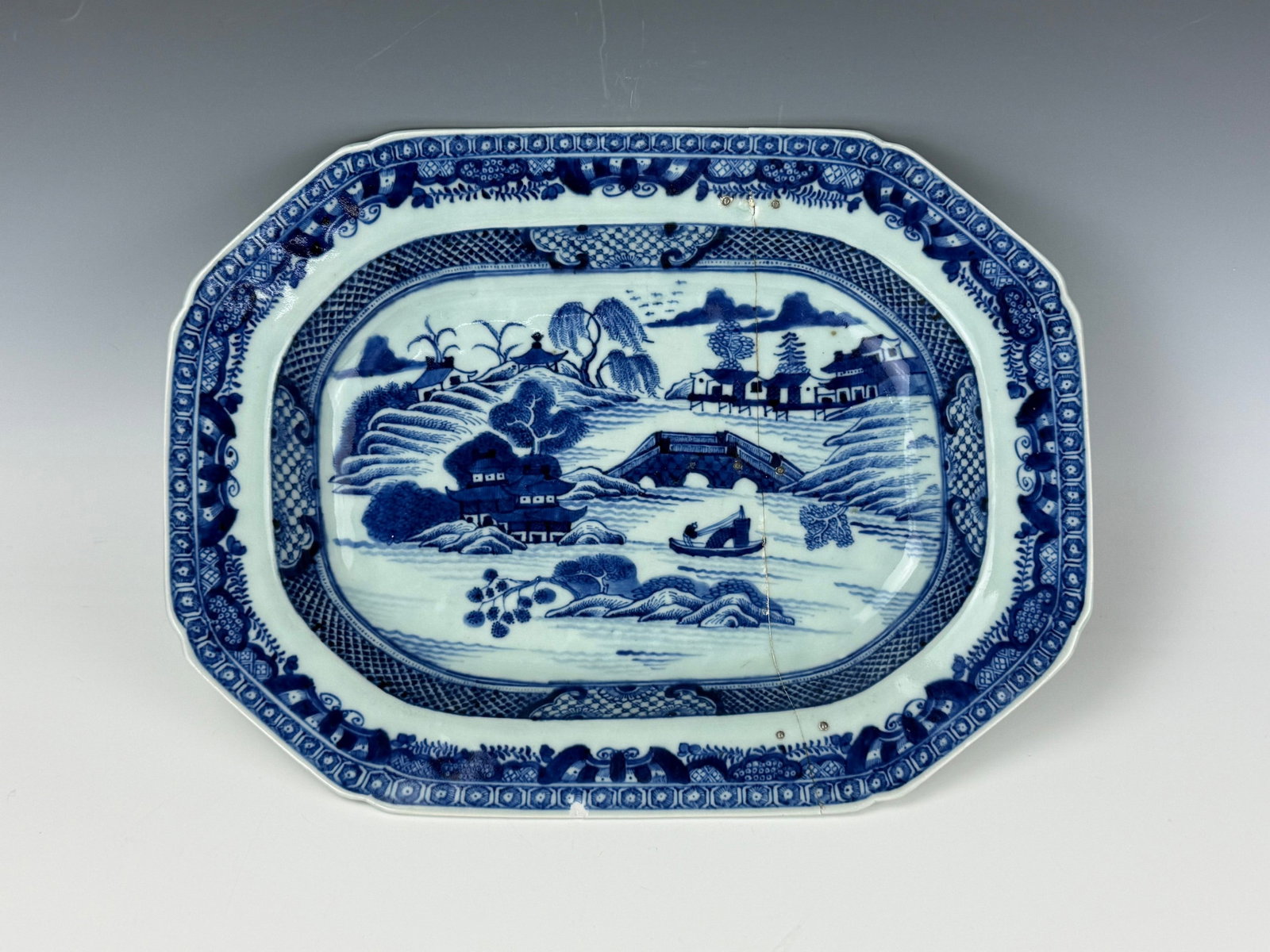 A Chinese Blue and White Porcelain Plate (1 of 3)