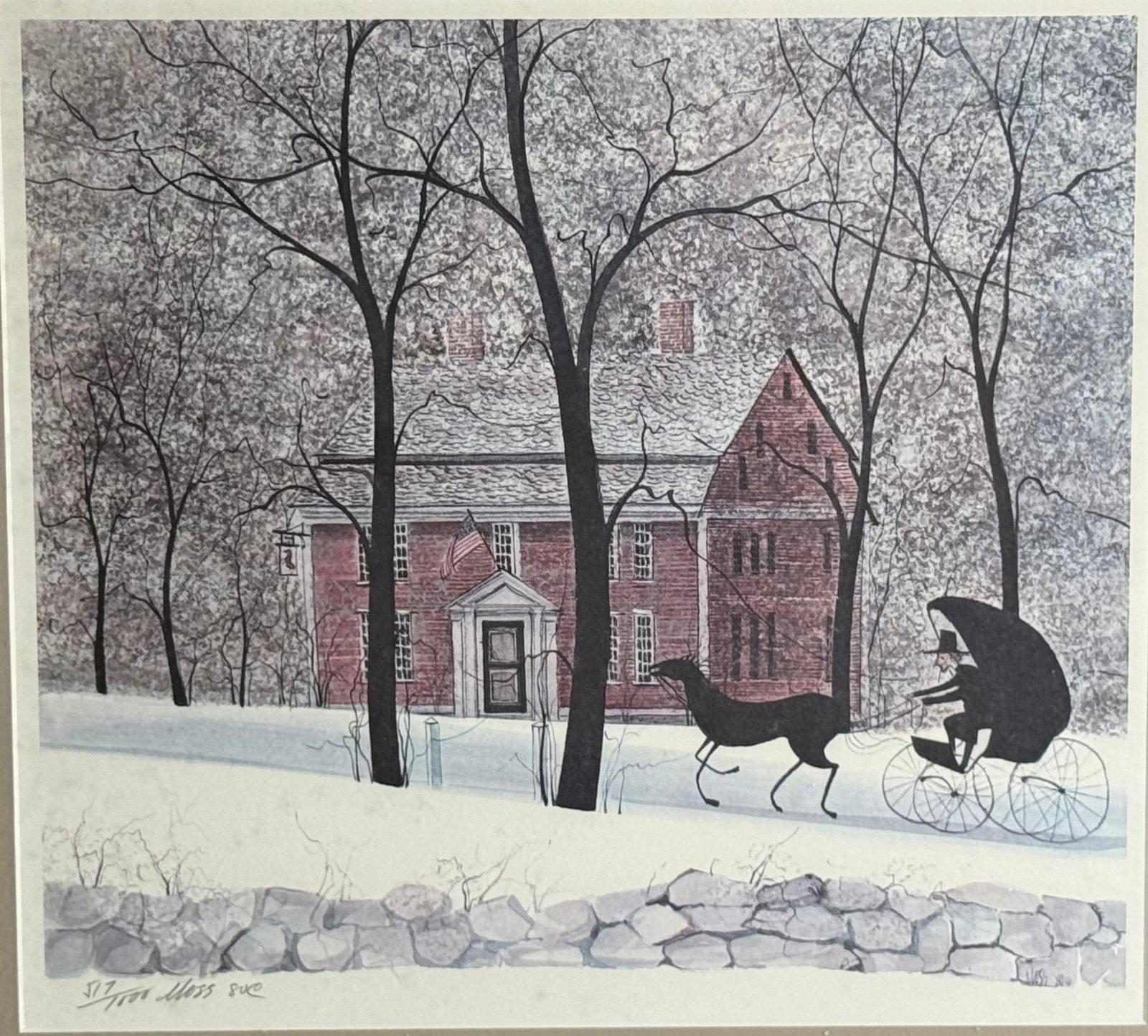 P. Buckley MossP Buckley Moss Wayside Inn Signed and Numbered Print Rare (1 of 3)