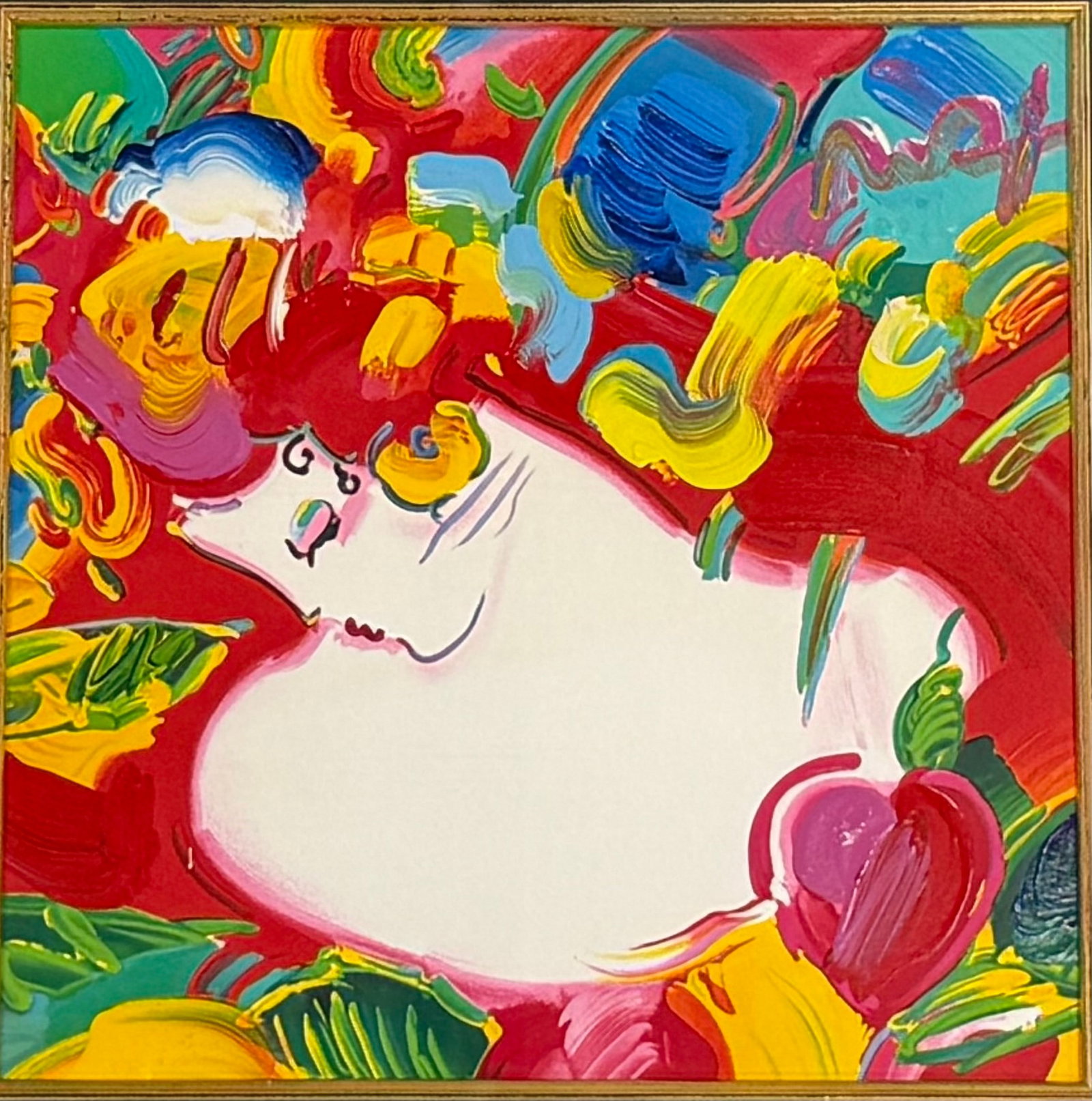Peter Max: Retro Suite VI: Flower Blossom Lady by Peter Max. Picture size: H 28 cm(11 in.) x W 28 cm(11 in.). Preview from Aug 24th to 28th from 1:00 PM TO 5:00 PM Eastern Time, Location: 15229 Display Court, Ro