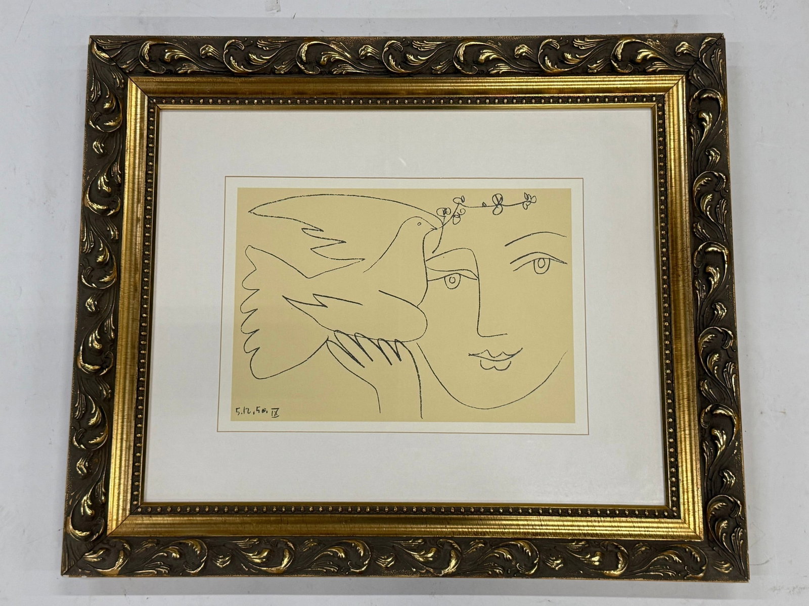 Pablo Picasso Lithograph Titled The Face of Peace (1 of 3)