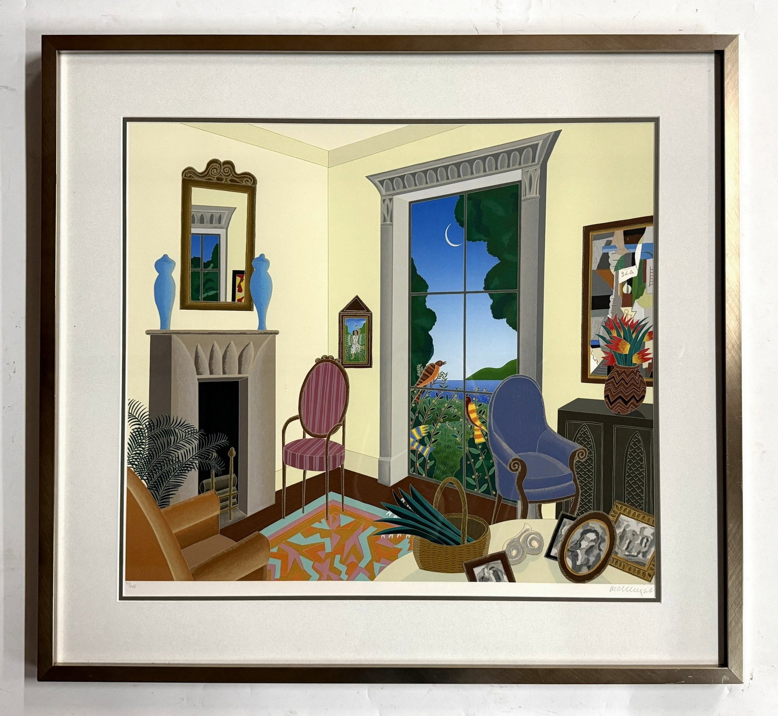 THOMAS MCKNIGHT SERIGRAPH TARRYTOWN: MCKNIGHT, Thomas, (American, 1941): Tarrytown, Serigraph, sight size is W 69 cm(27 in.) x H 61 cm(24 in.), pencil signed lower right, numbered 71/175 lower left, framed 36 x33.2 inches. Preview from A
