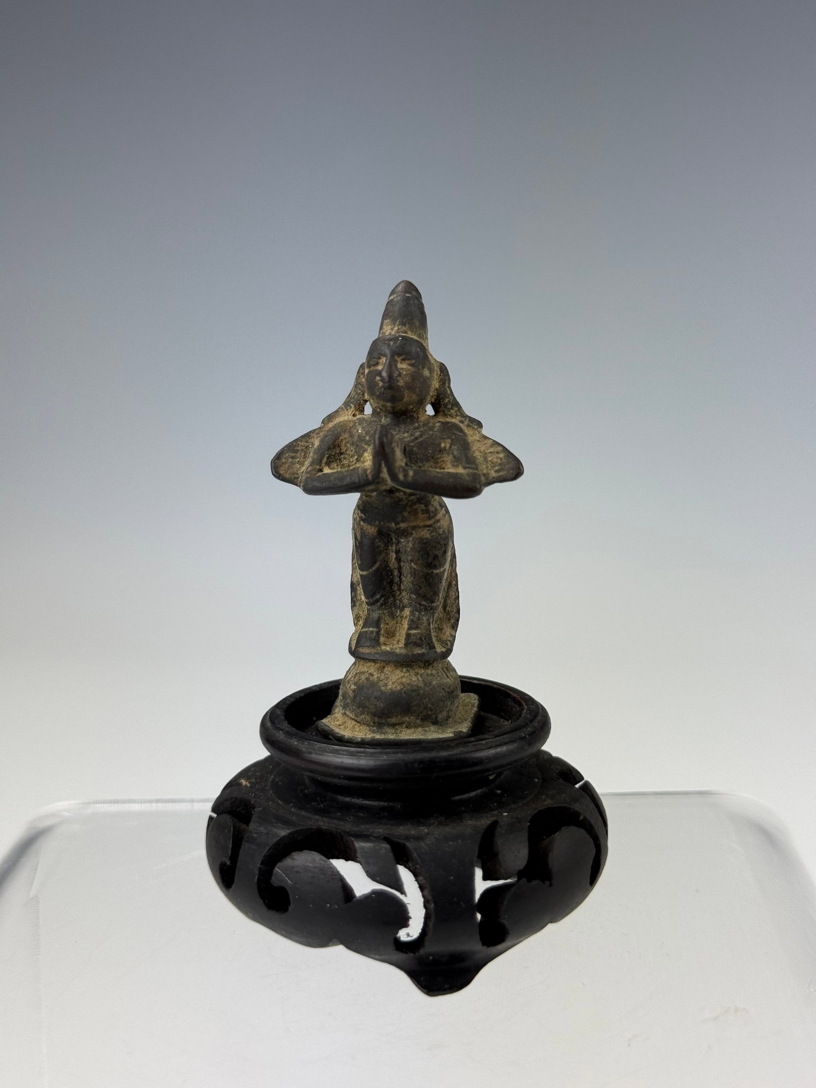 Antique Chinese Small Bronze Buddha Statue (1 of 5)