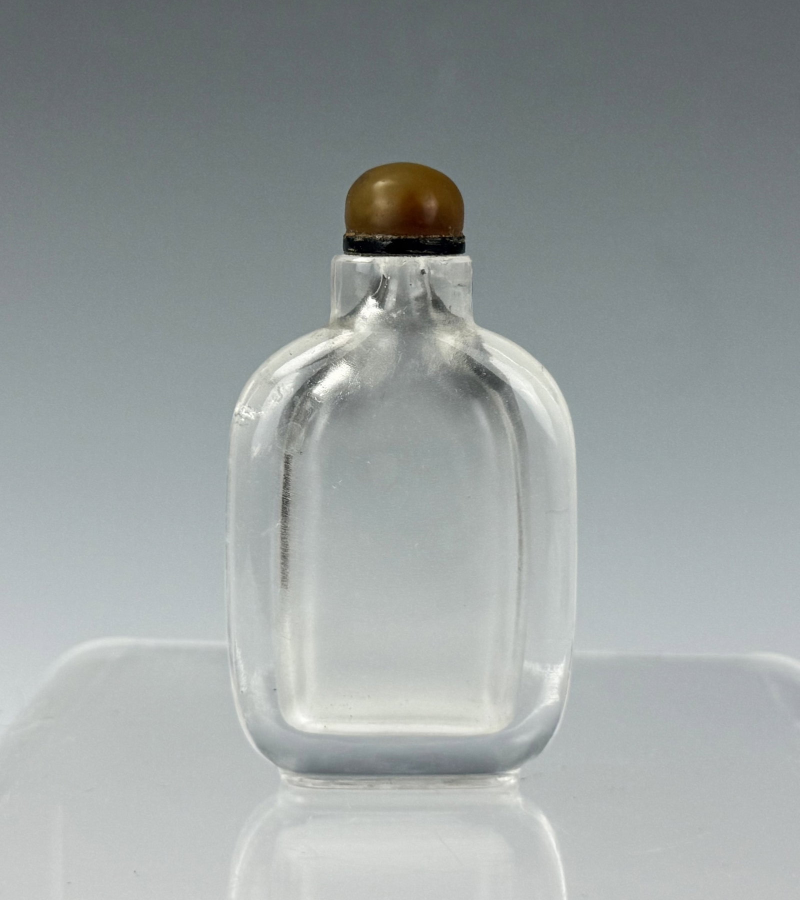 Vintage Chinese Plain Rock Crystal Snuff Bottle (1 of 5)