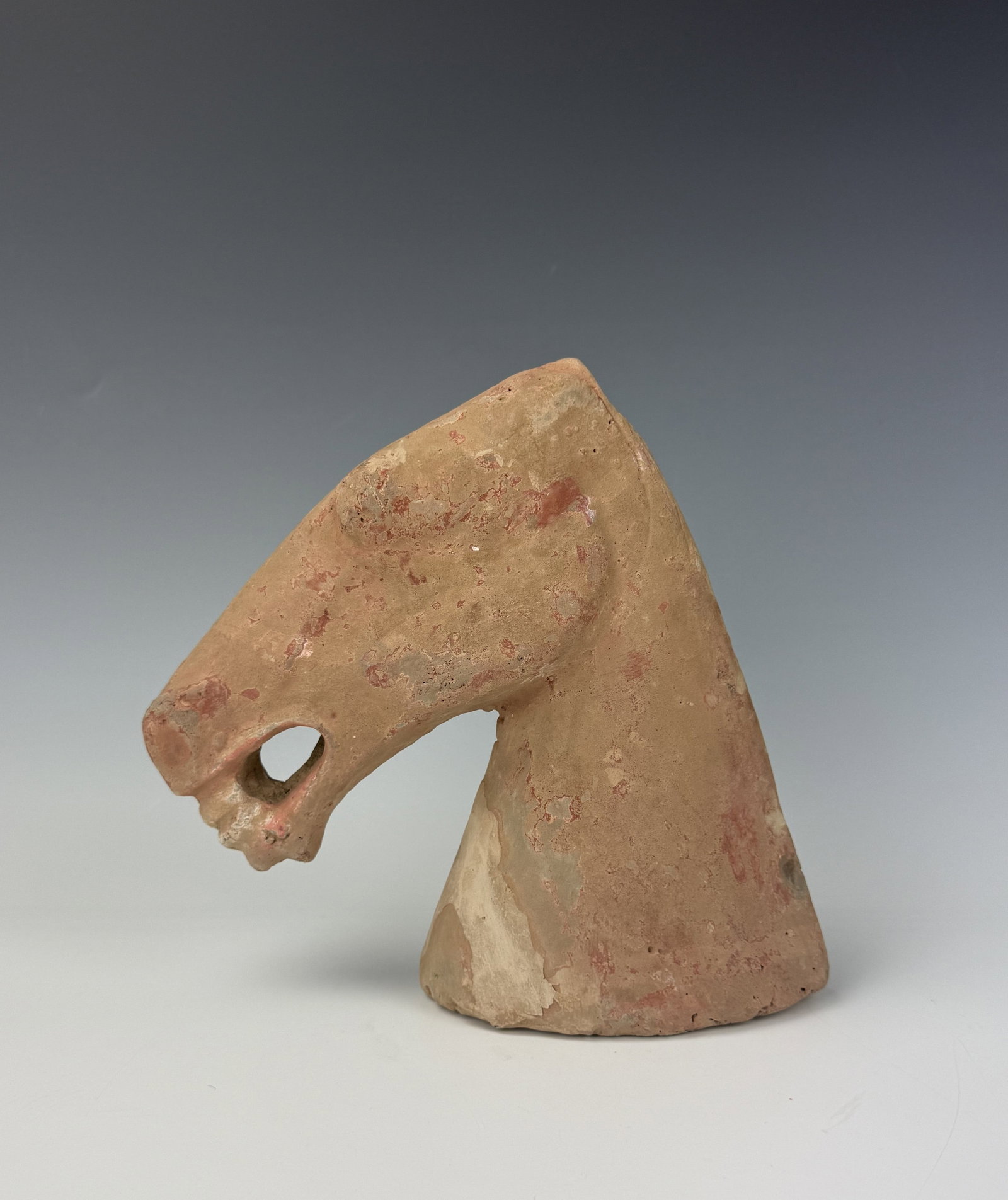 A Chinese Han Dynasty Terra Cotta Pottery Horse Head With Red Pigments (1 of 5)